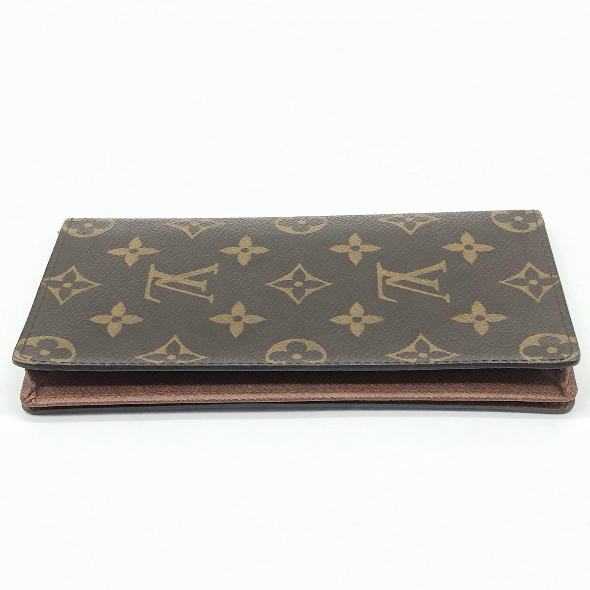 Louis Vuitton Long Wallet Bifold Monogram Canvas Brown Canvas Wallets Accessory (Pre-Owned)