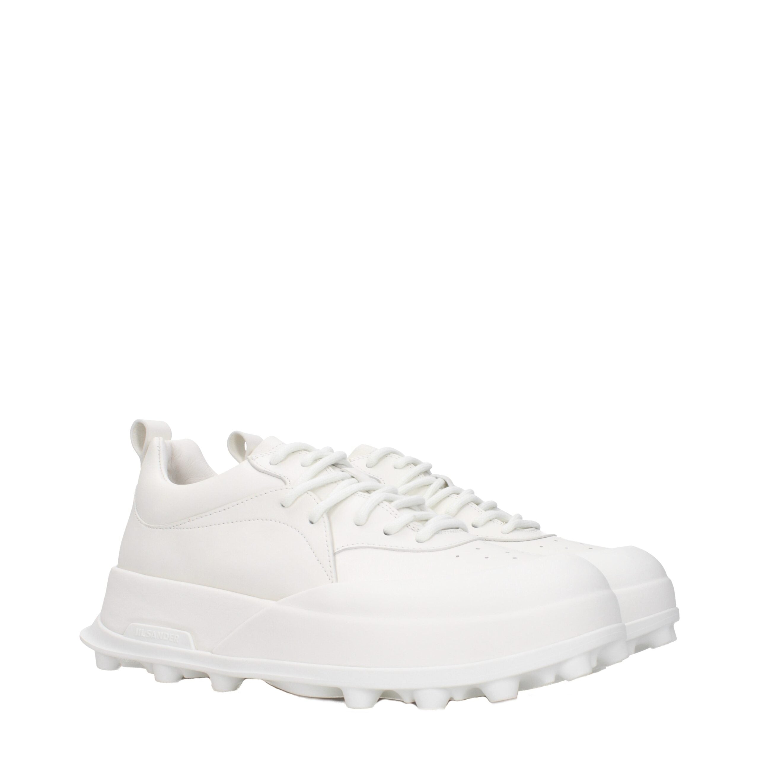 Jil Sander White Leather Men's Sneakers