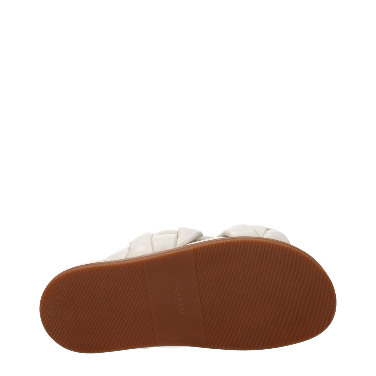 Fabiana Filippi Beige Leather Women's Slippers