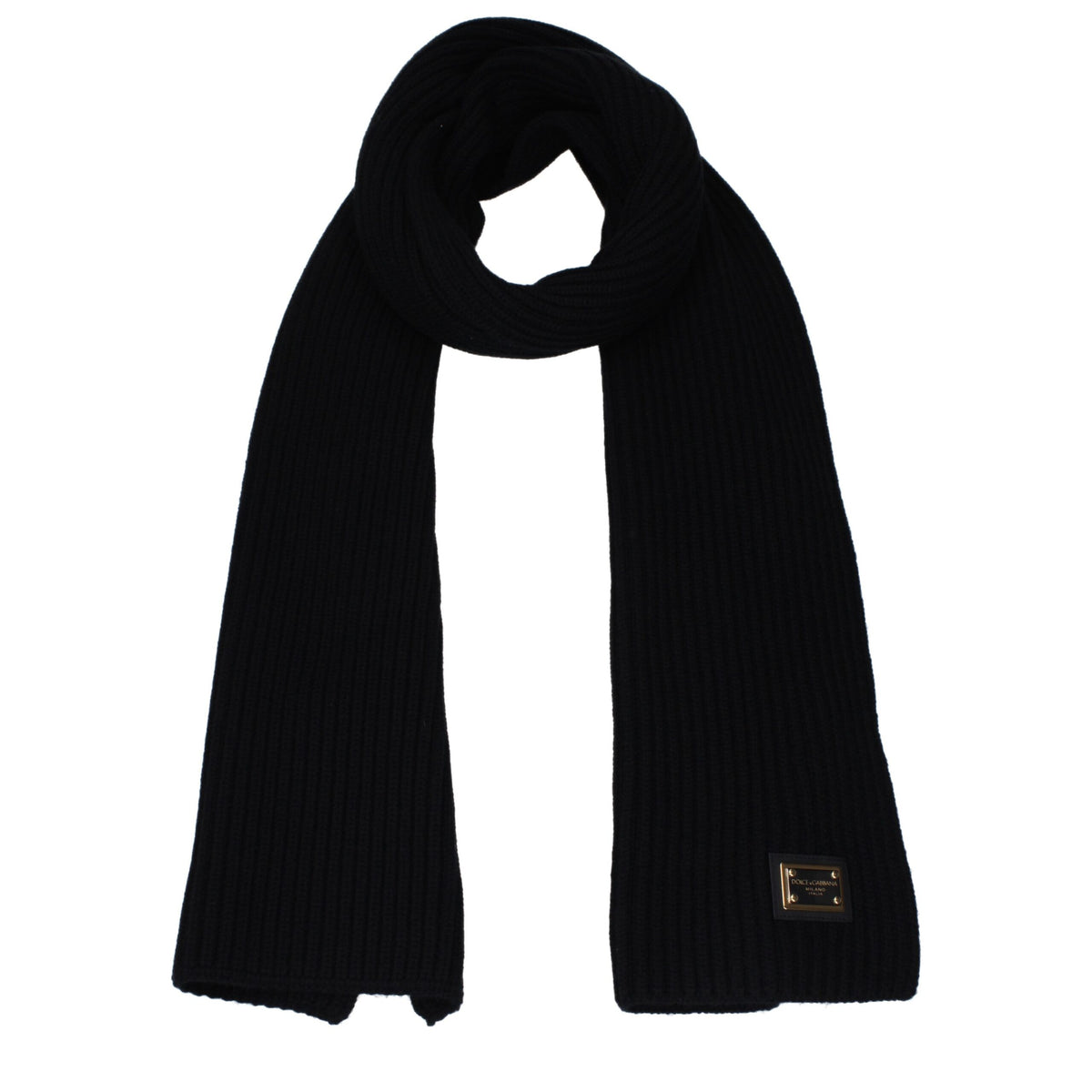 Dolce & Gabbana Black Cashmere Men's Scarf