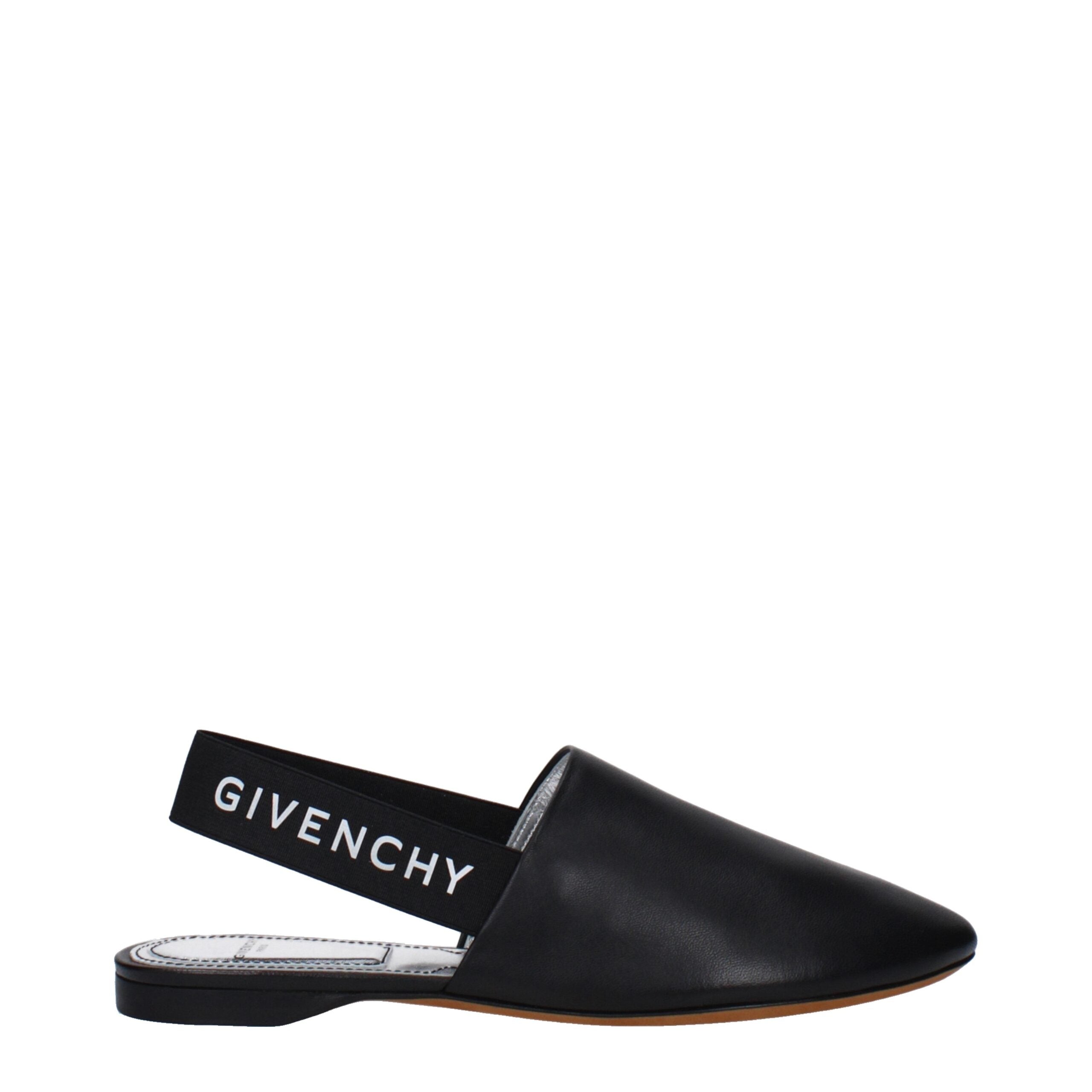Givenchy Black Leather Women's Mules