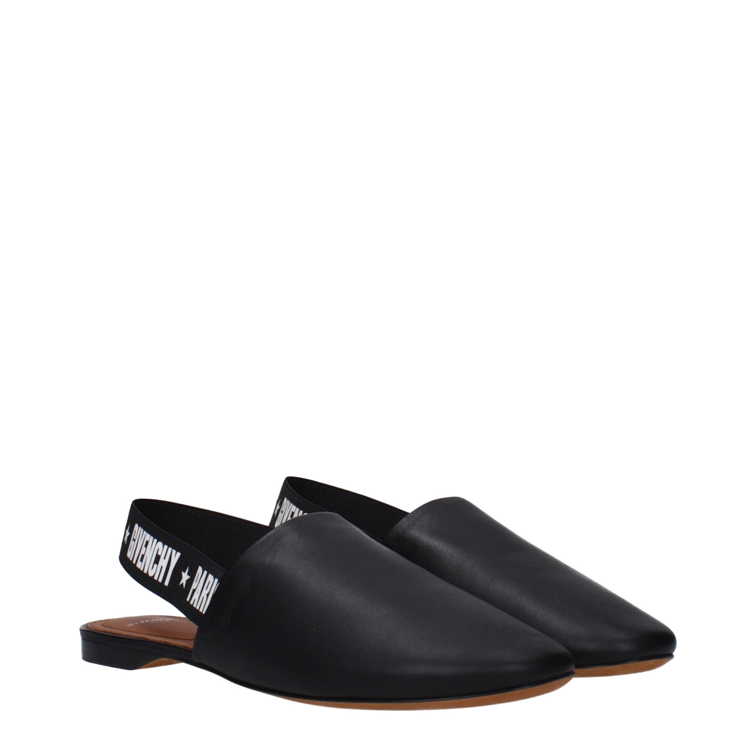 Givenchy Black Leather Women's Slides