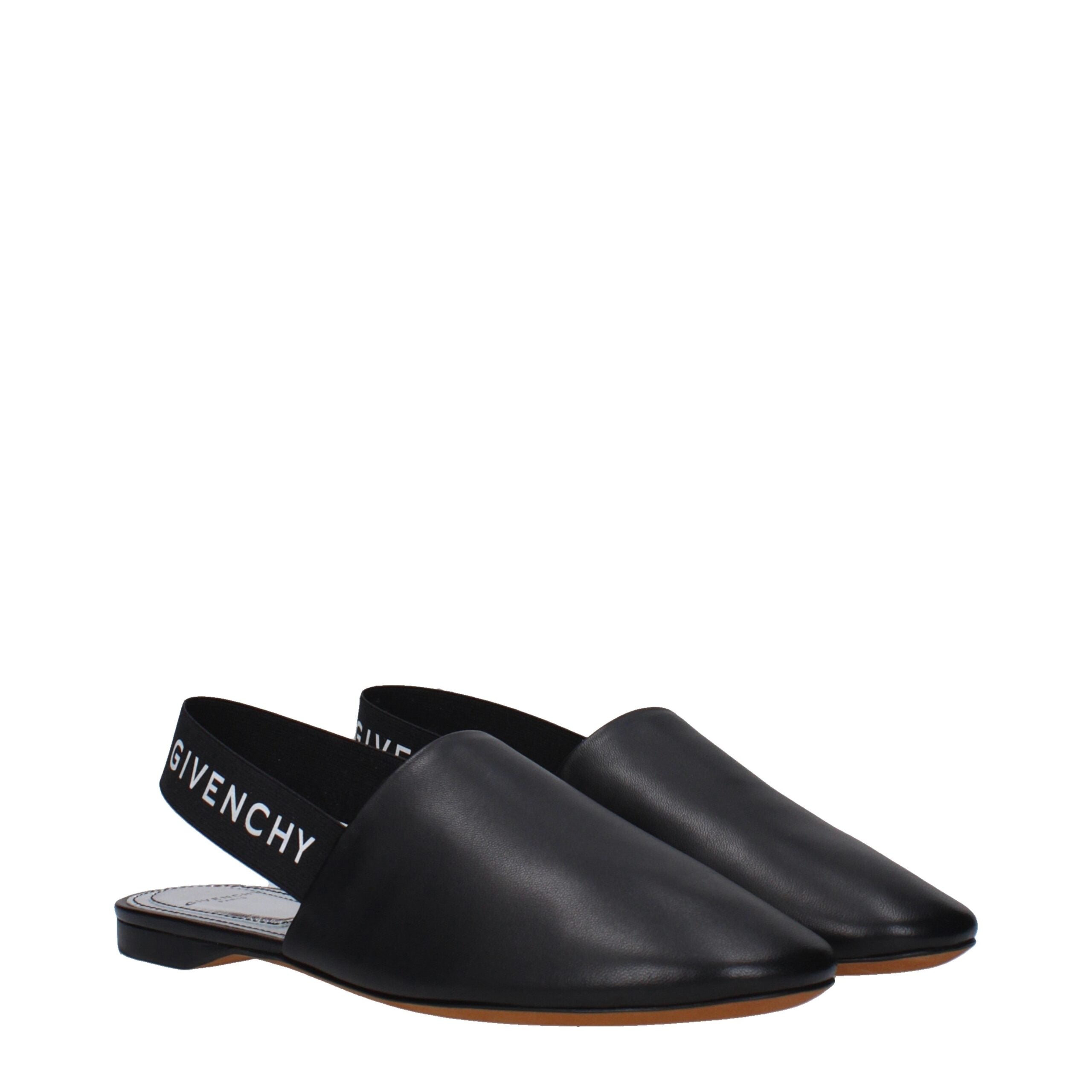 Givenchy Black Leather Women's Mules