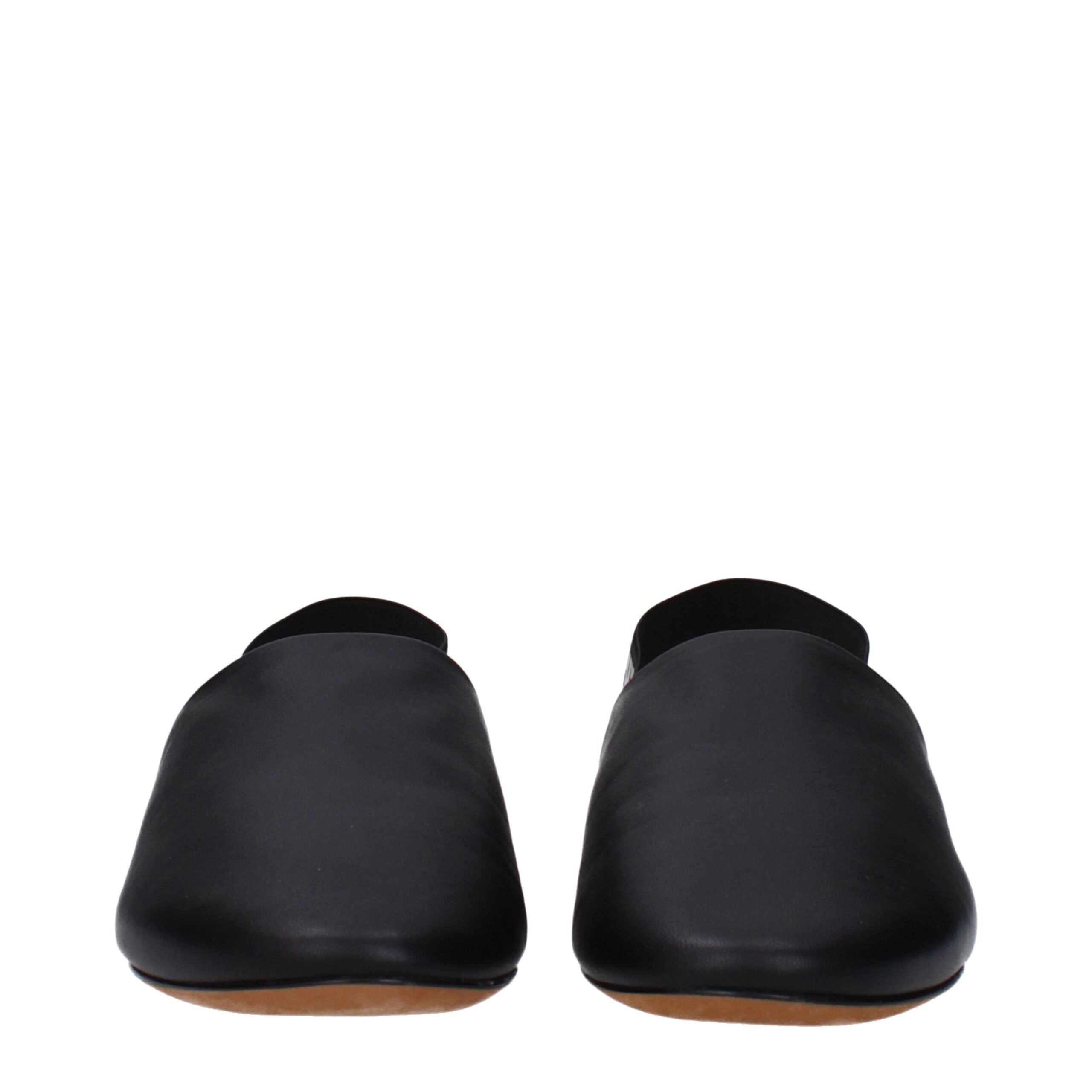Givenchy Black Leather Women's Slides