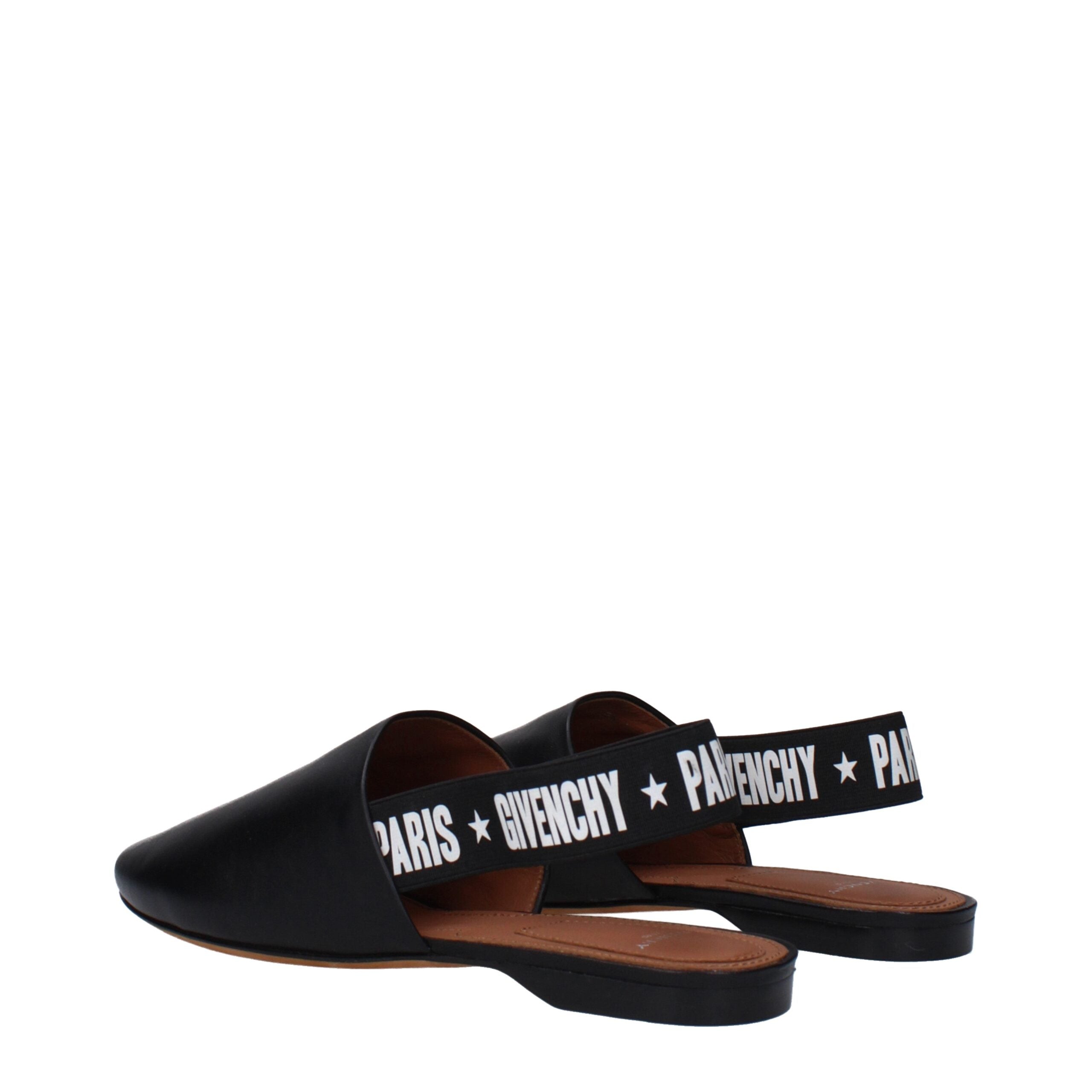 Givenchy Black Leather Women's Slides