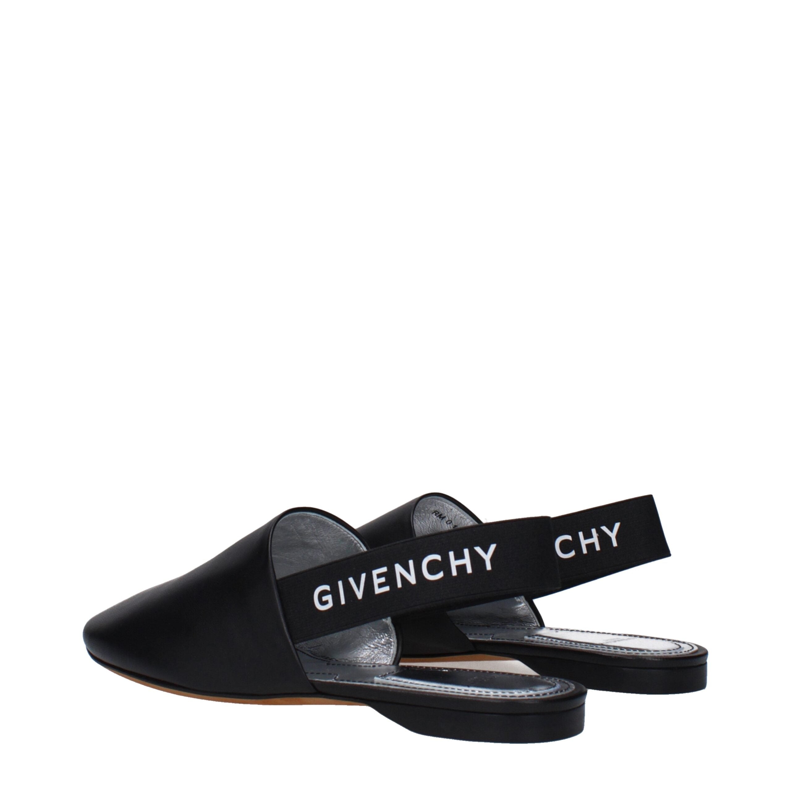 Givenchy Black Leather Women's Mules