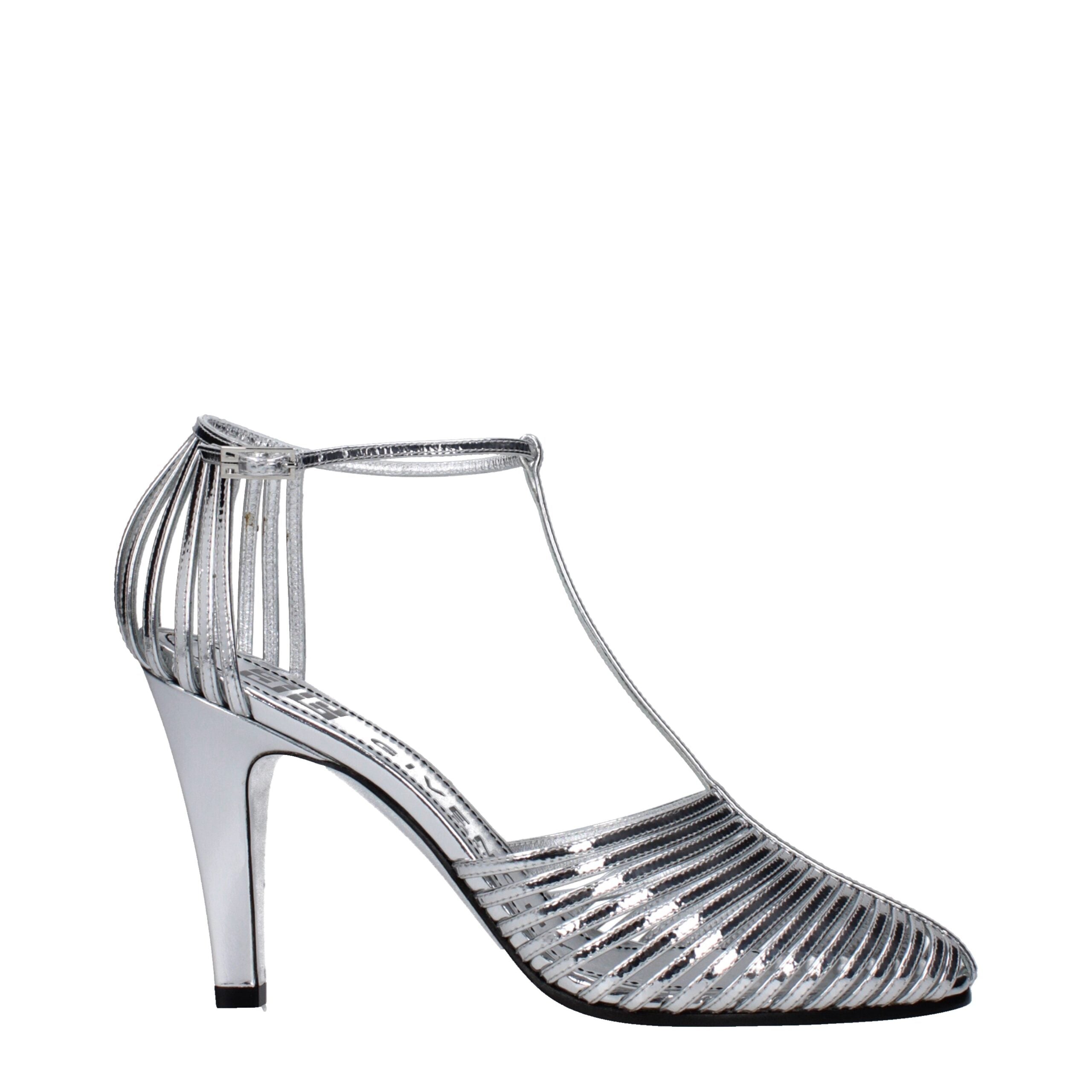 Givenchy Gray Leather Stiletto Heels Women's Sandals