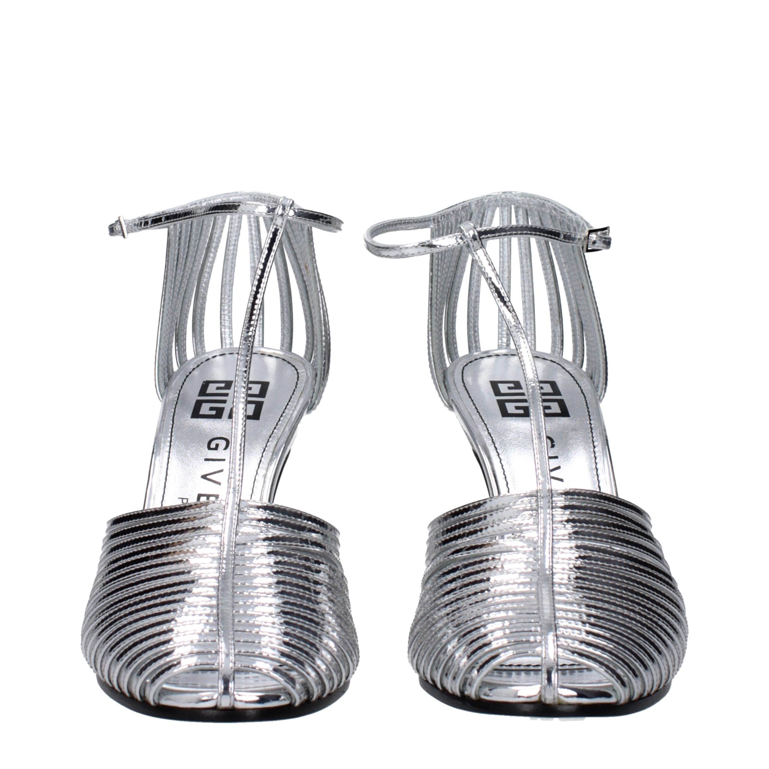 Givenchy Gray Leather Stiletto Heels Women's Sandals