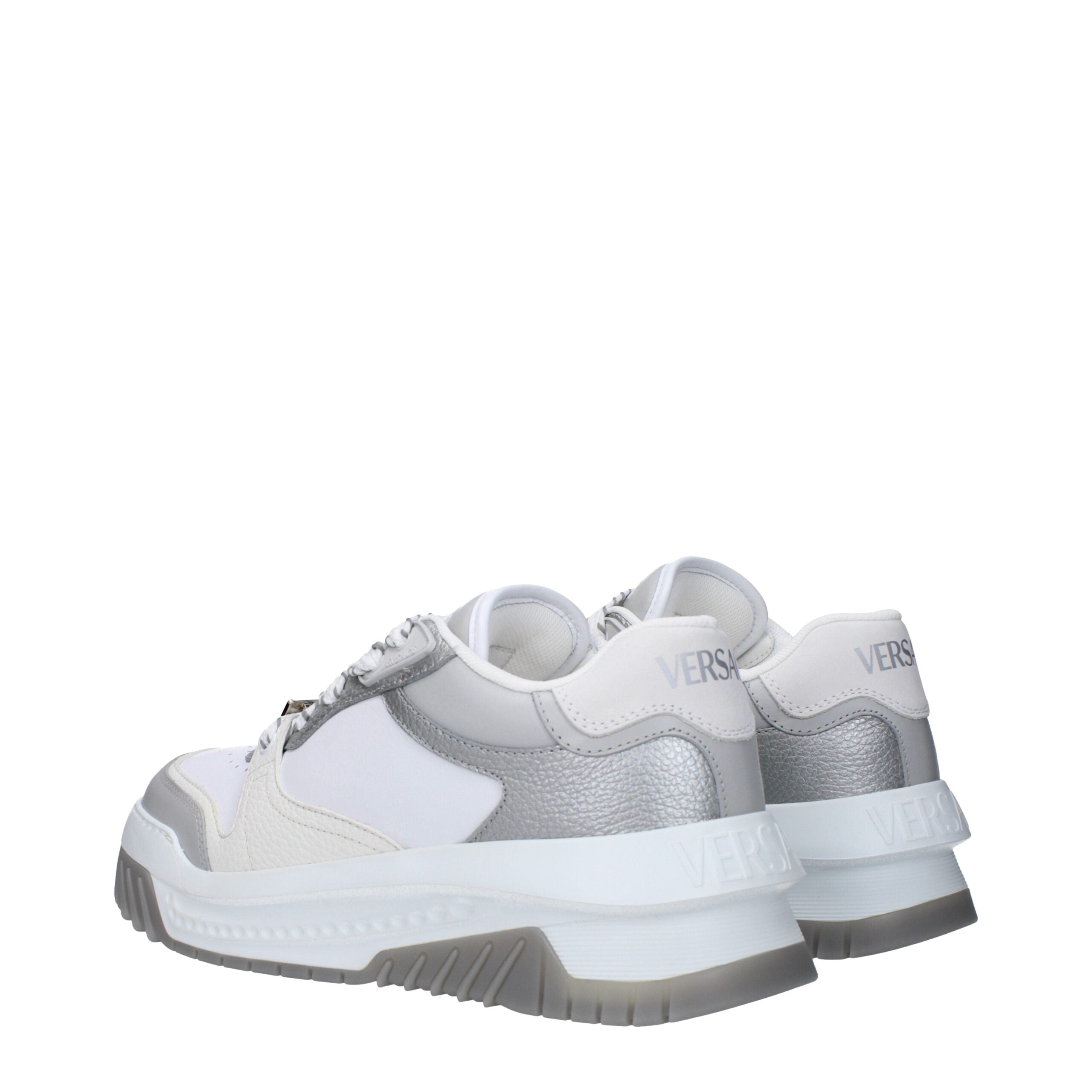 Versace White Leather Chunky Men's Sneakers