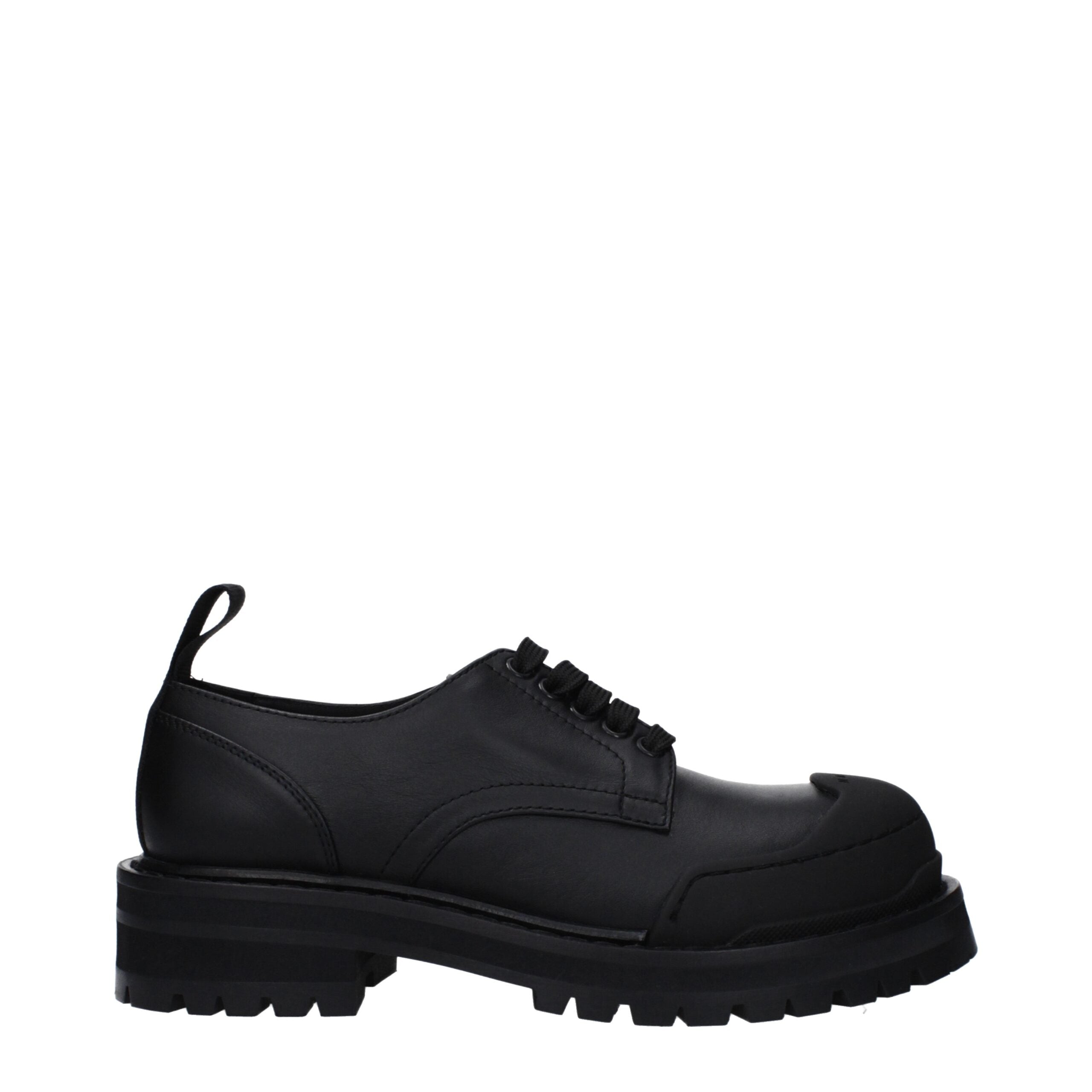 Marni Black Leather Oxfords And Women's Derbies