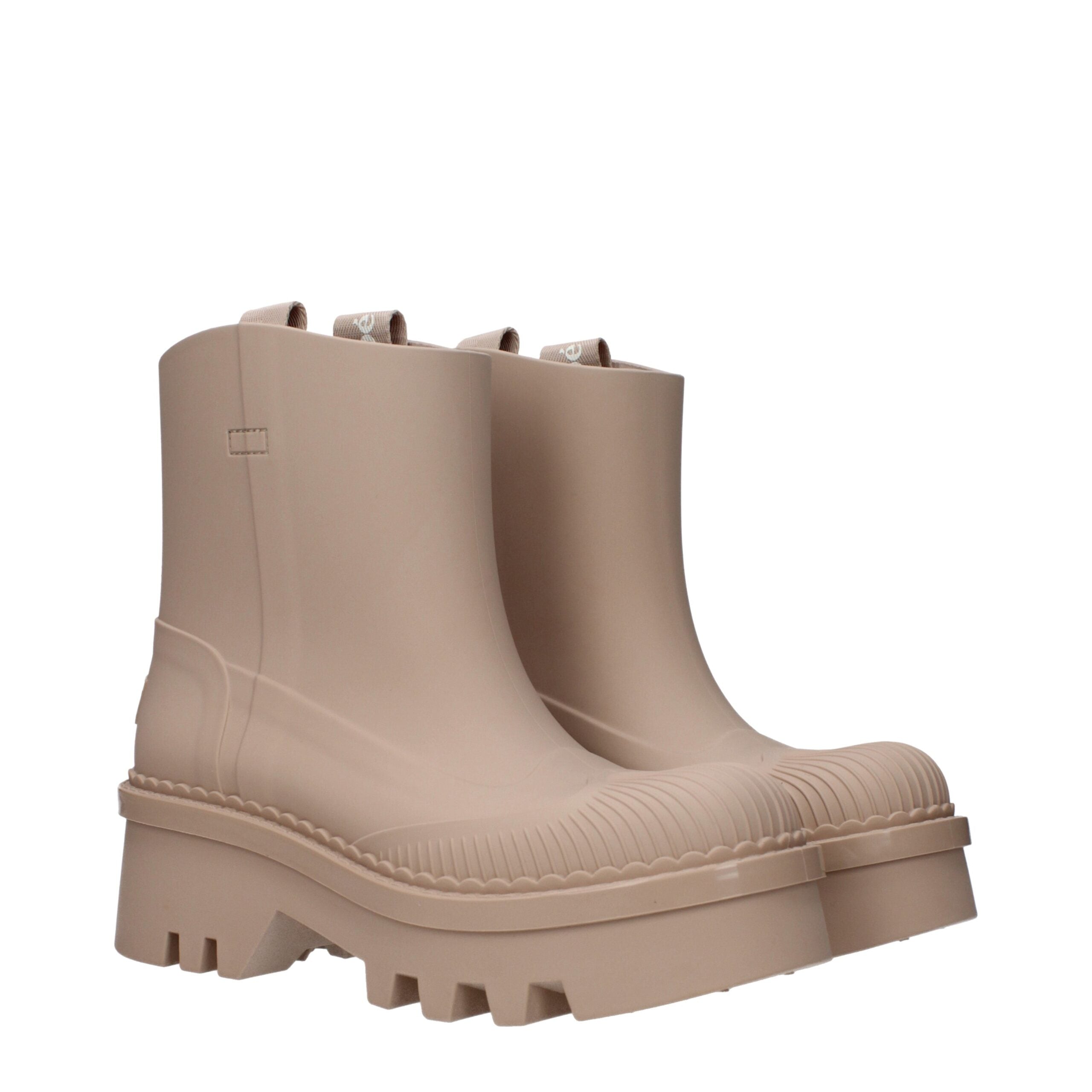 Chloé Pink Cotton Ankle Women's Boots