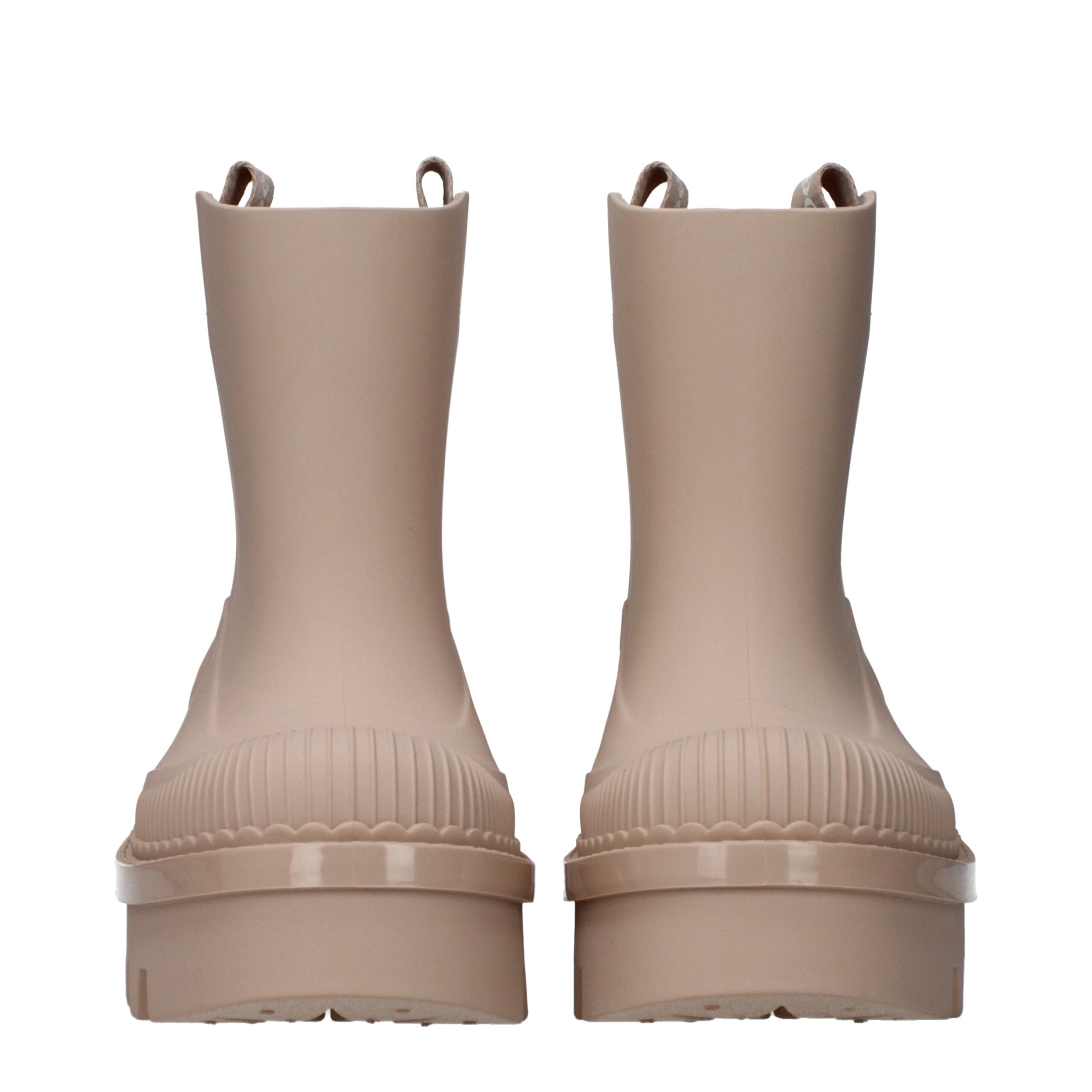 Chloé Pink Cotton Ankle Women's Boots