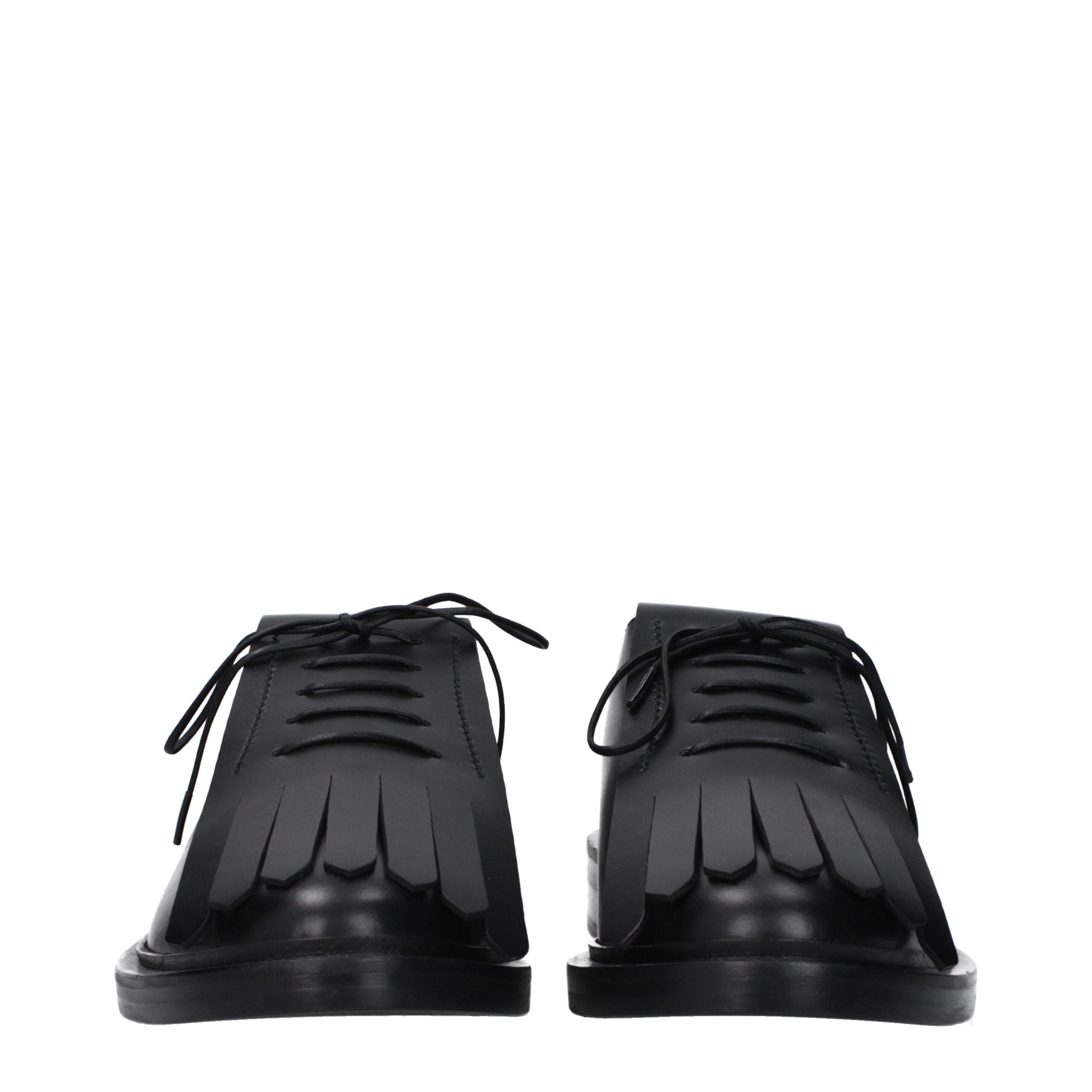 Max Mara Black Leather Oxfords And Women's Derbies