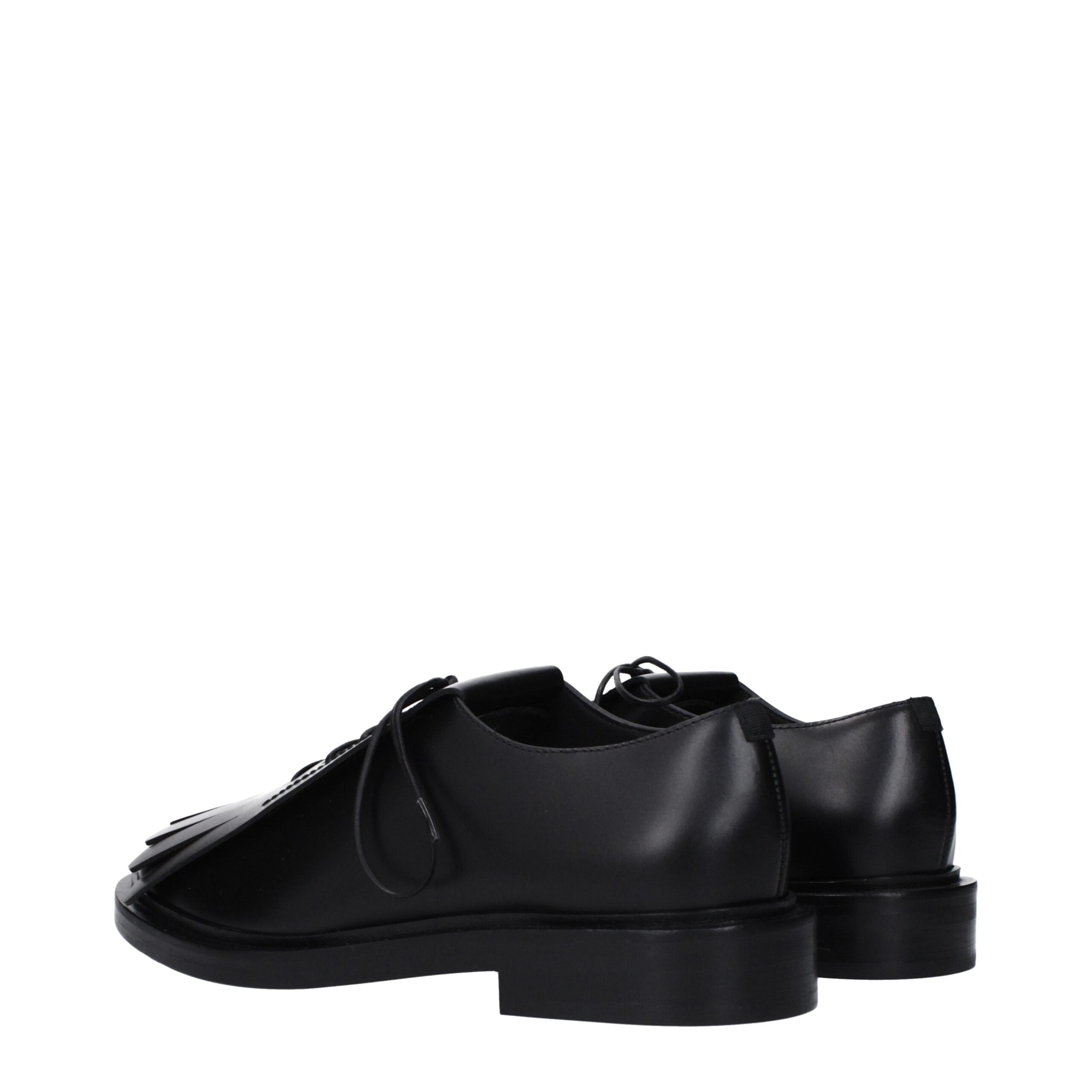 Max Mara Black Leather Oxfords And Women's Derbies
