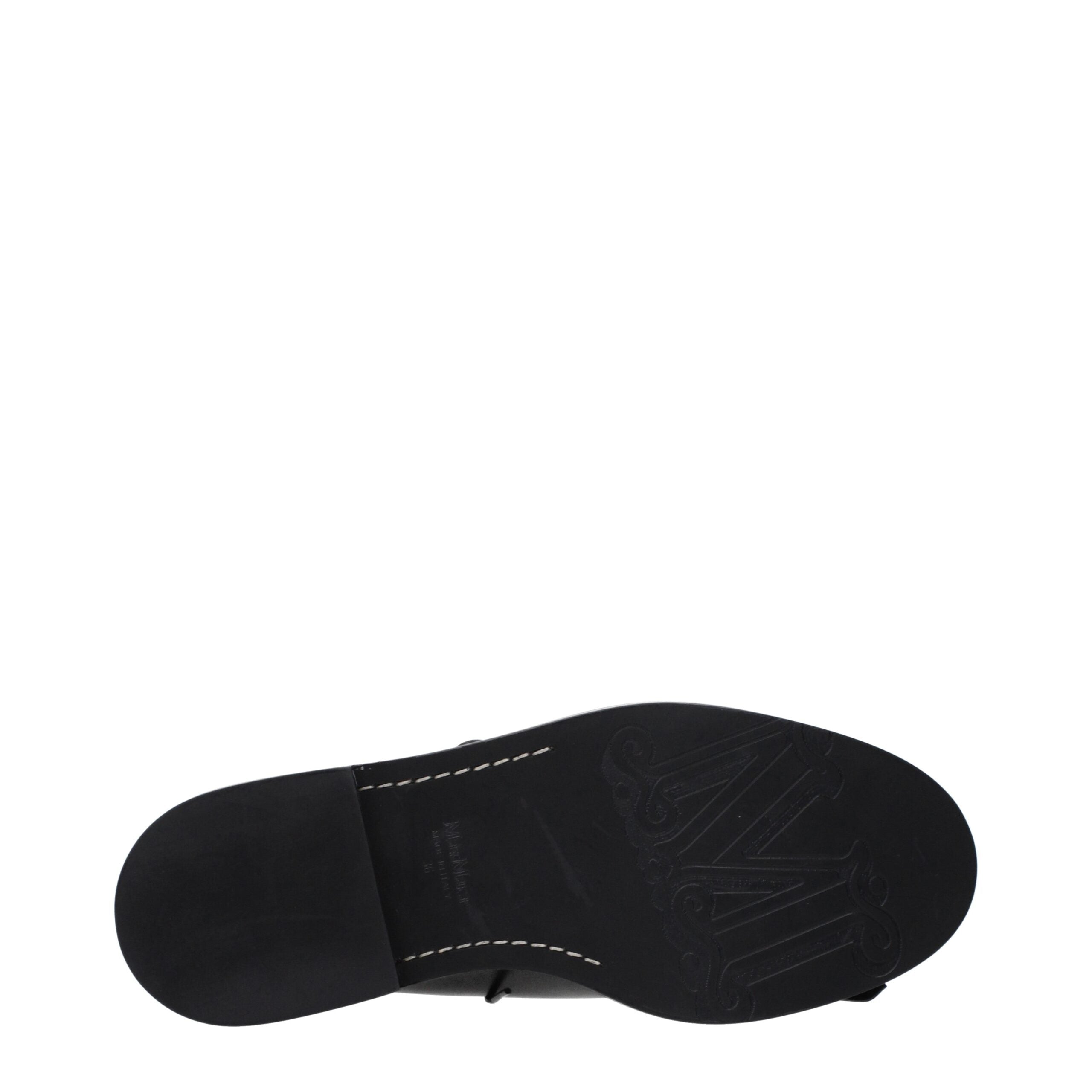 Max Mara Black Leather Oxfords And Women's Derbies