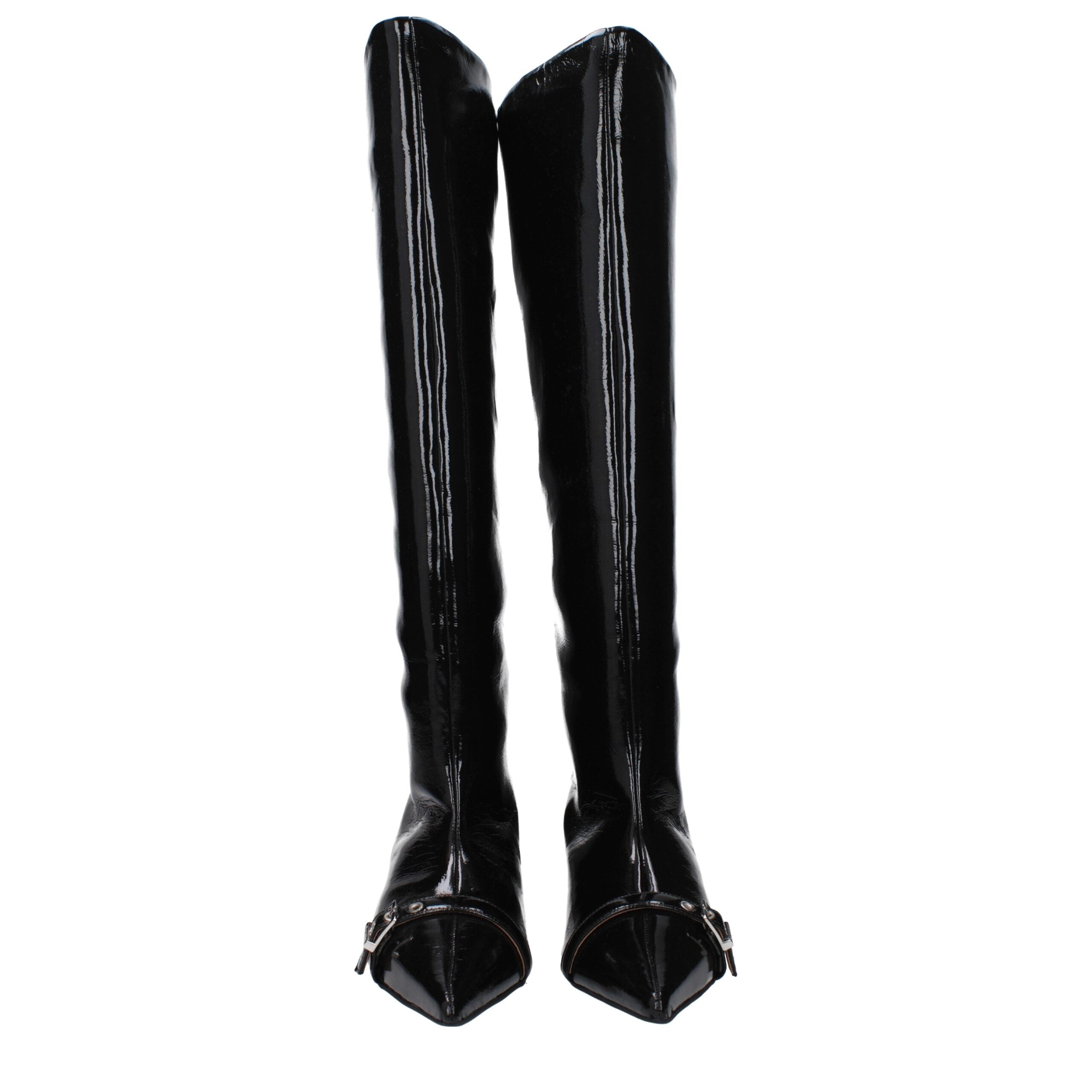 Ganni Black Leather Women's Boots