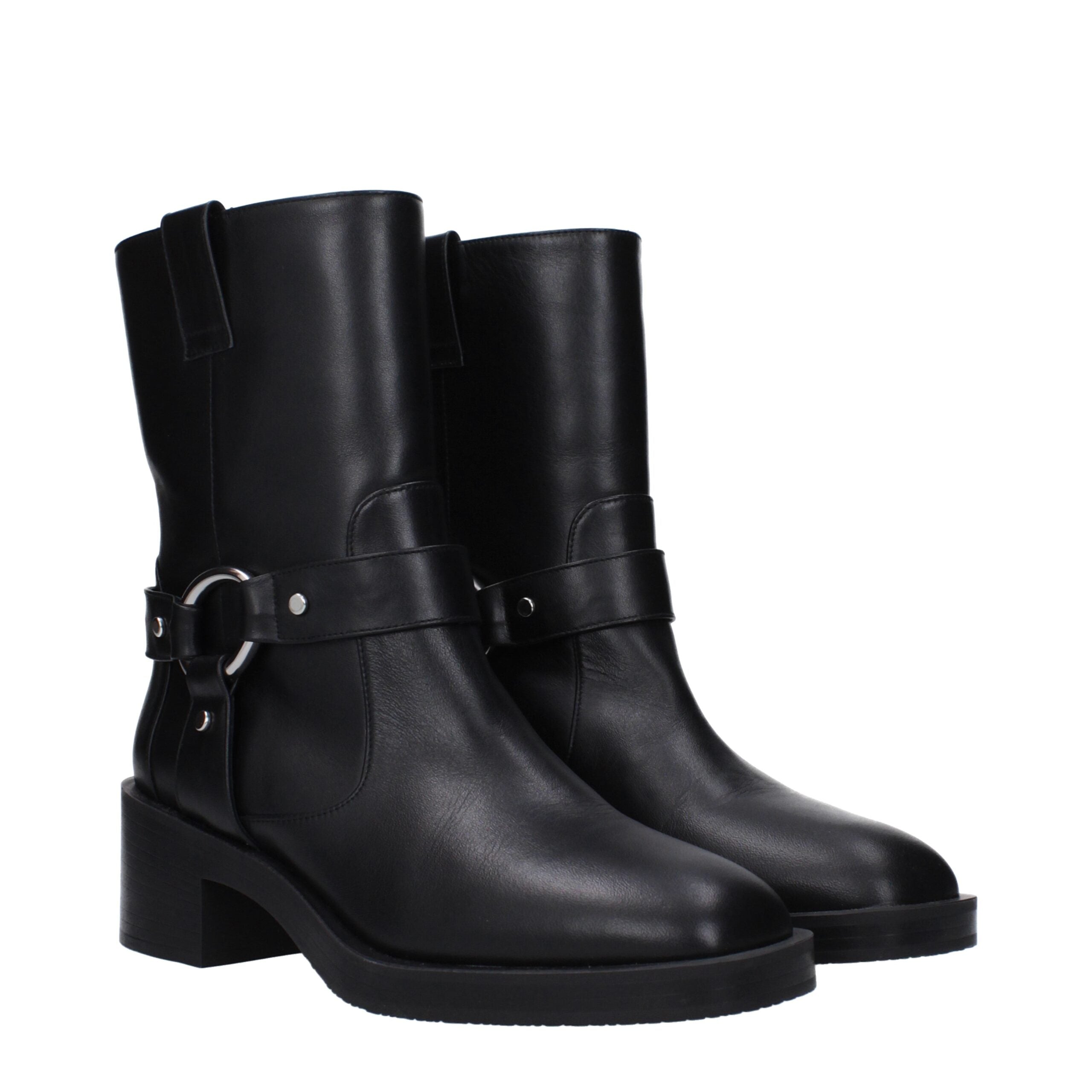 Stuart Weitzman Black Leather Ankle Women's Boots