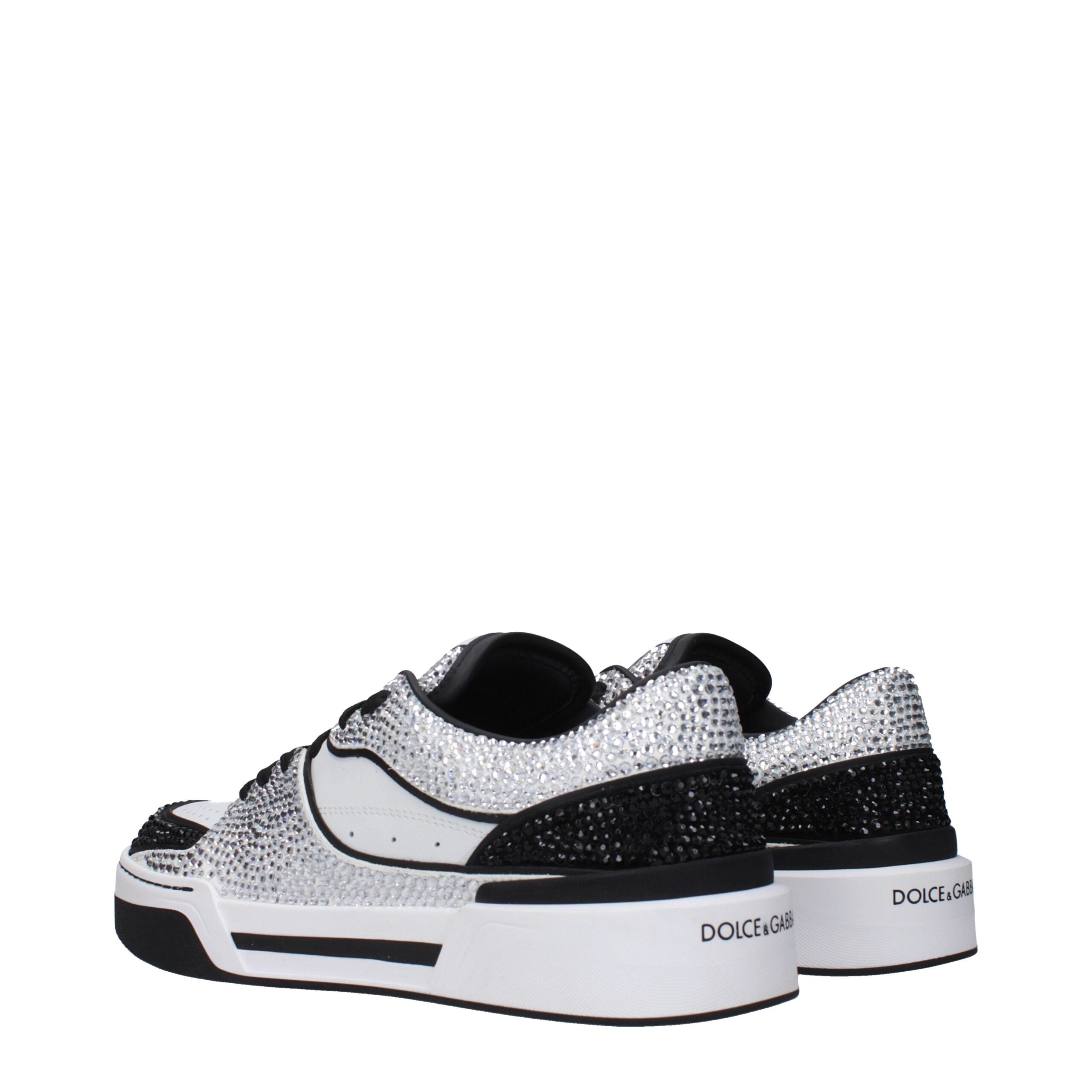 Dolce & Gabbana White Leather Low Top Women's Sneakers
