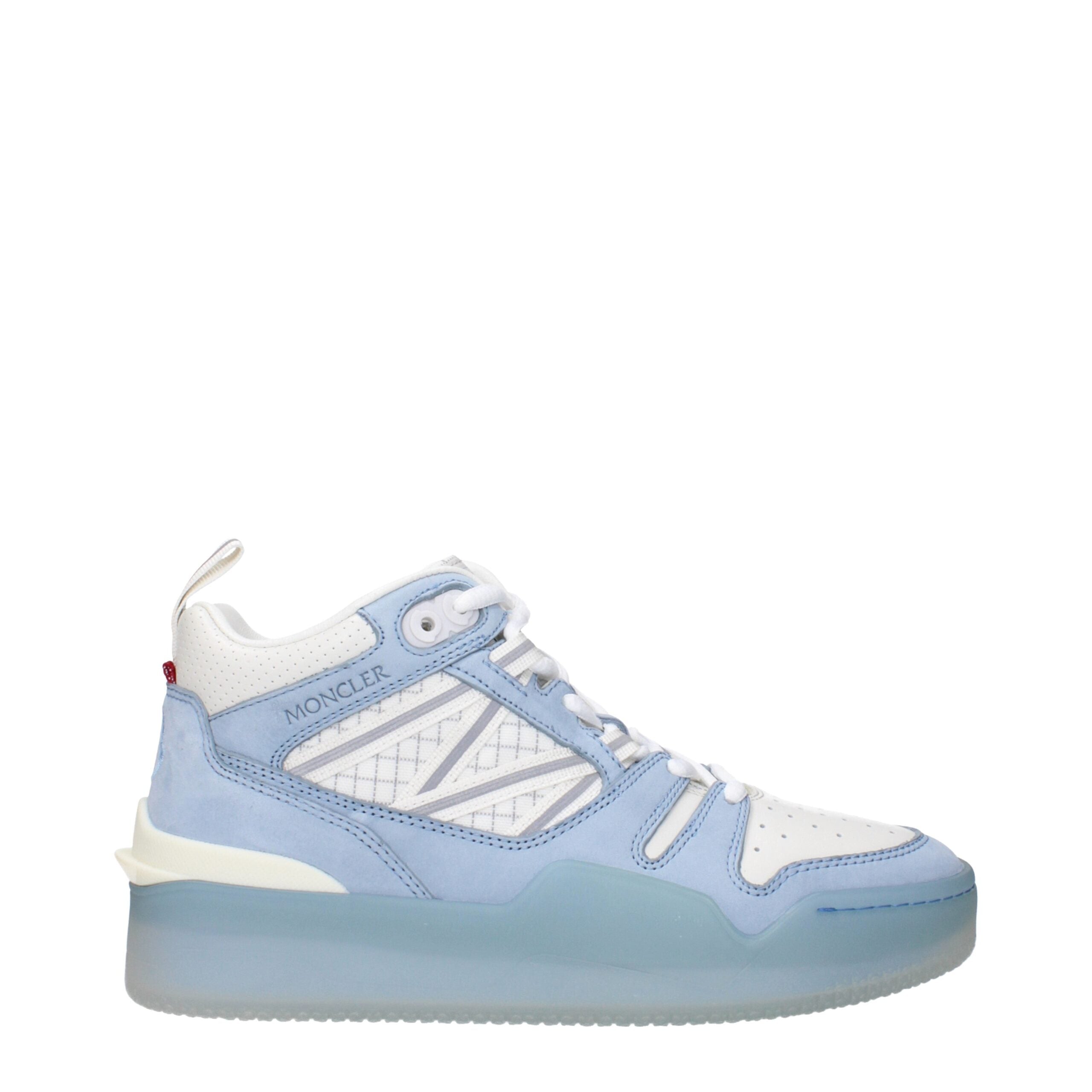 Moncler White Leather High Top Women's Sneakers
