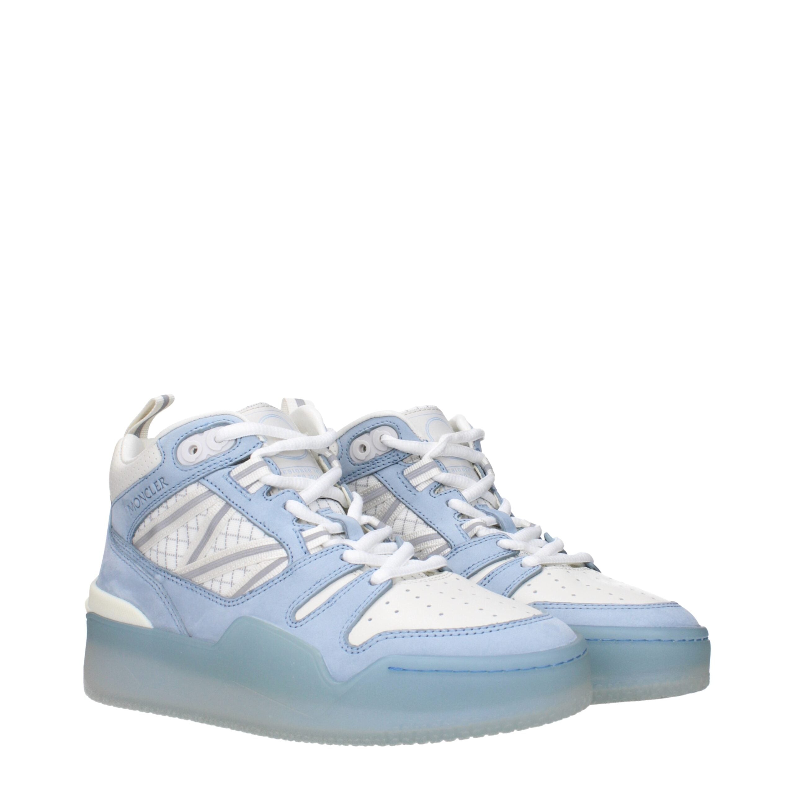 Moncler White Leather High Top Women's Sneakers