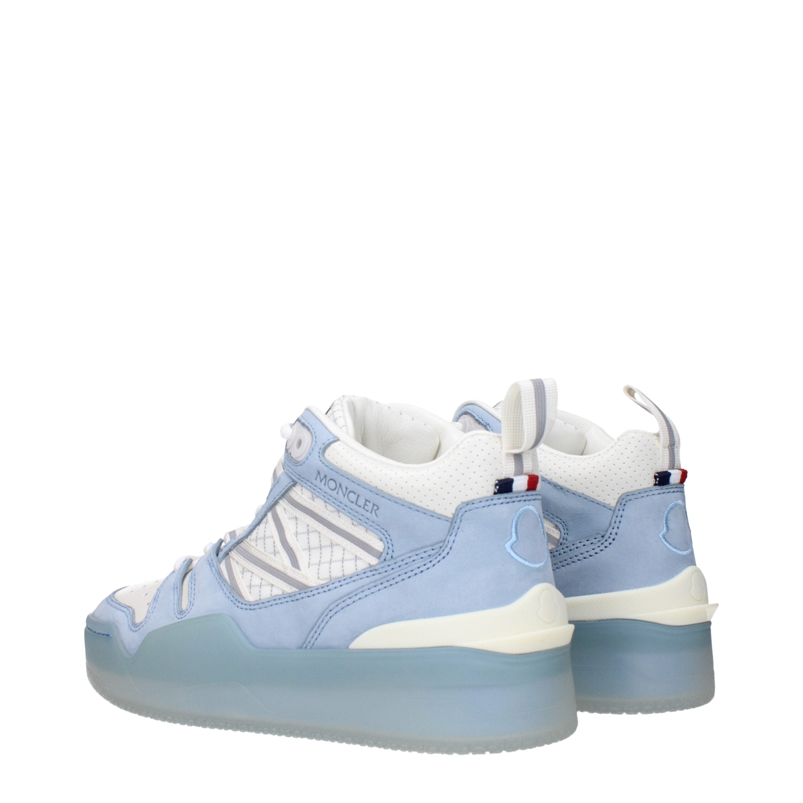 Moncler White Leather High Top Women's Sneakers
