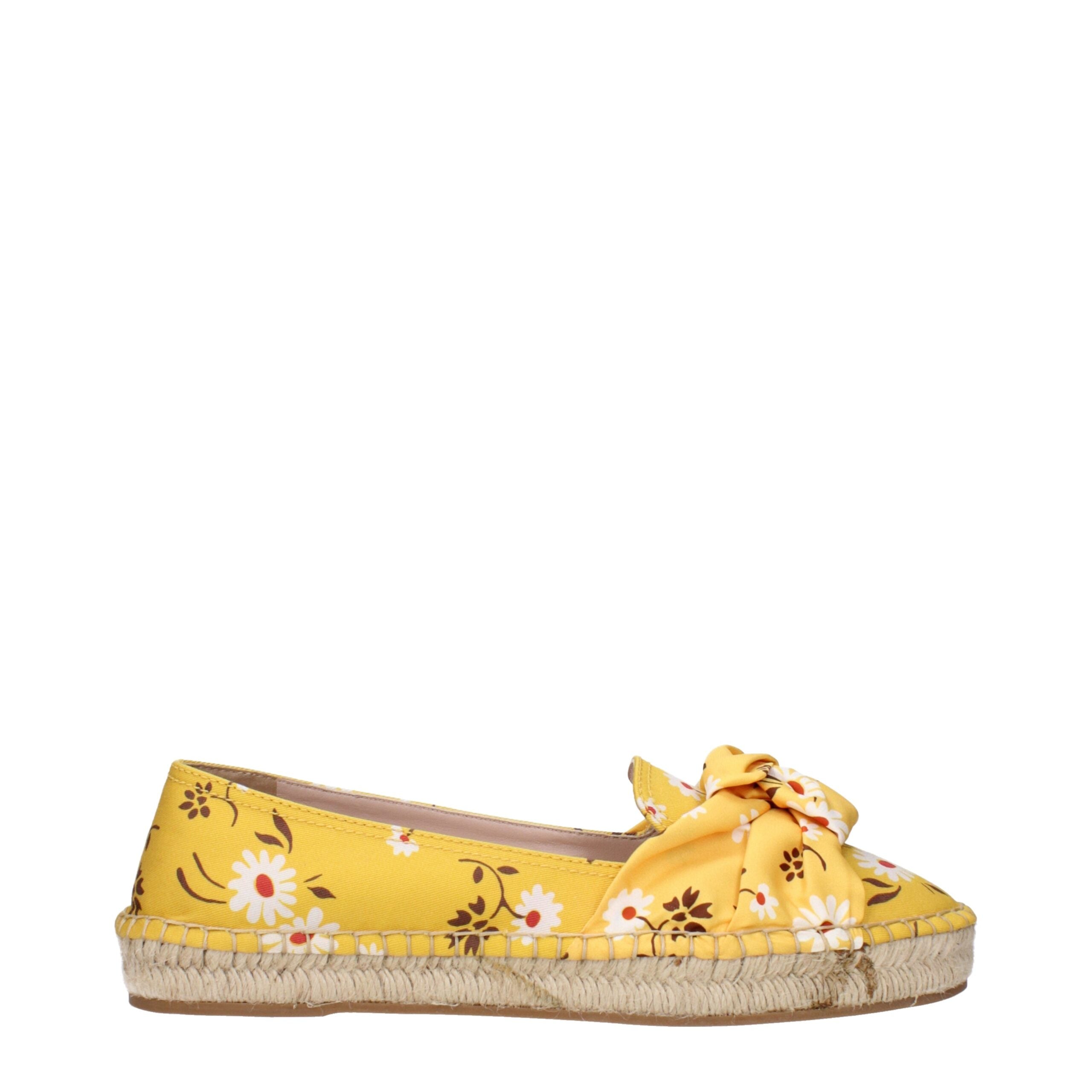Miu Miu Yellow Fabric Women's Espadrilles