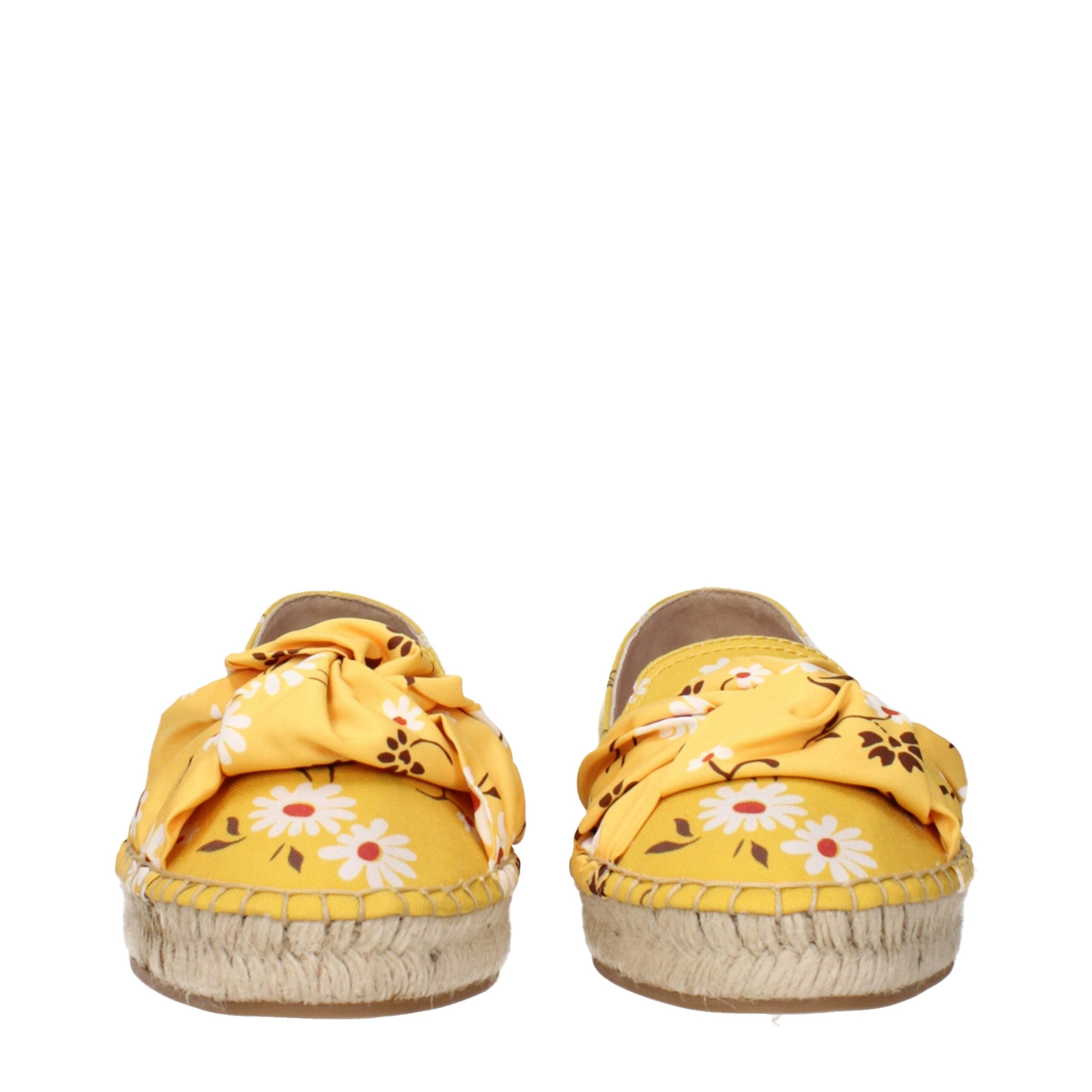 Miu Miu Yellow Fabric Women's Espadrilles