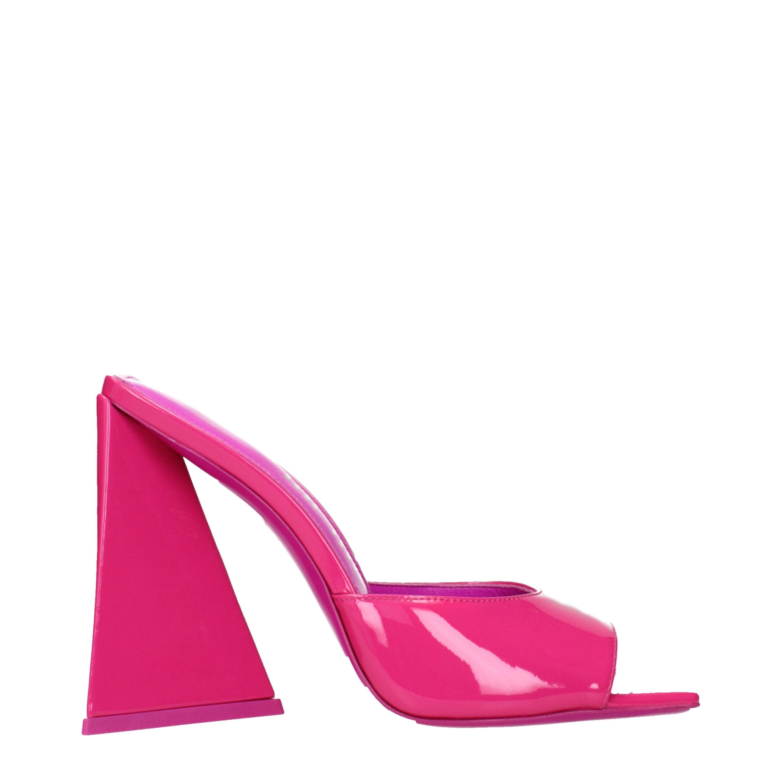 The Attico Pink Leather Platform Women's Sandals