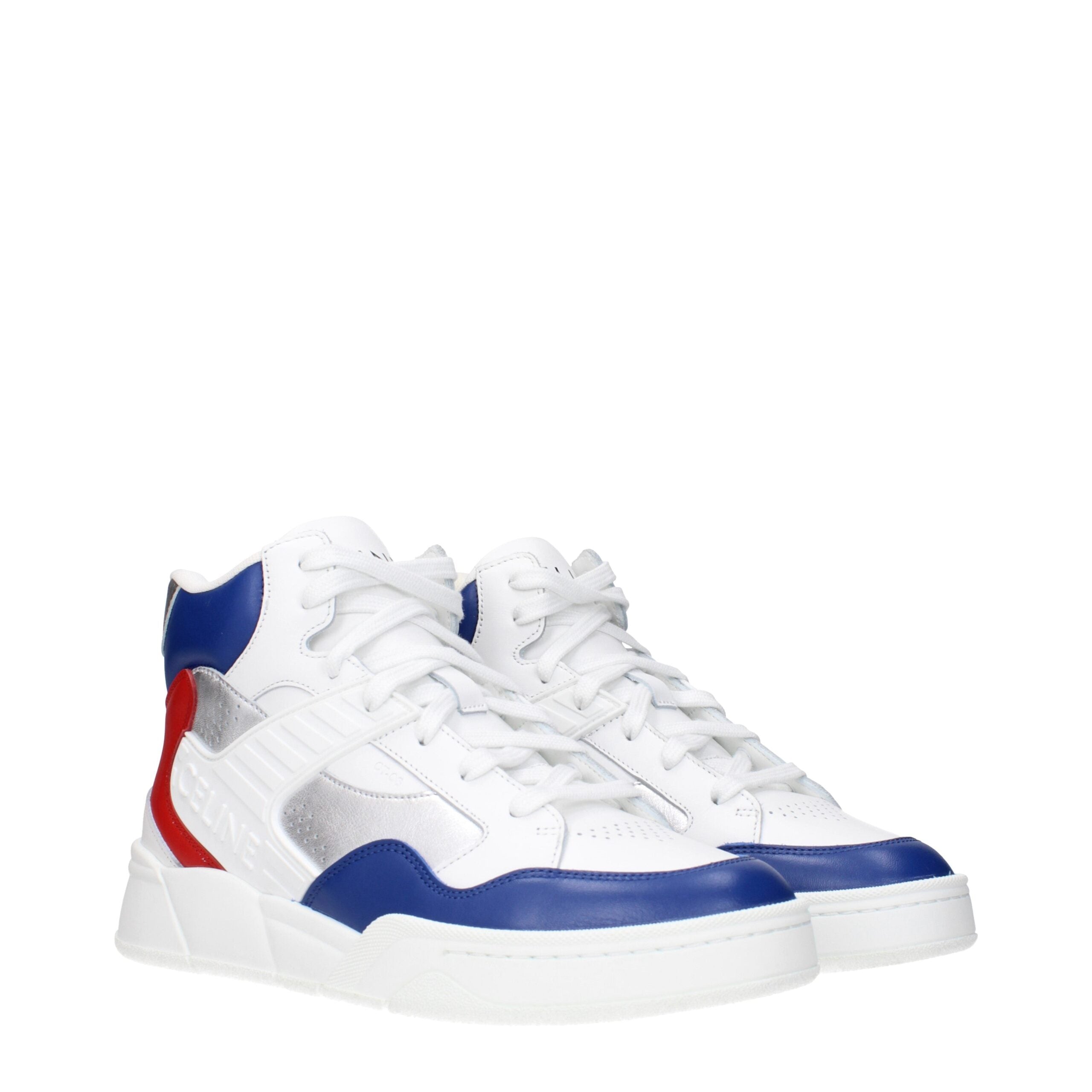 Celine White Leather Athletic Men's Sneakers