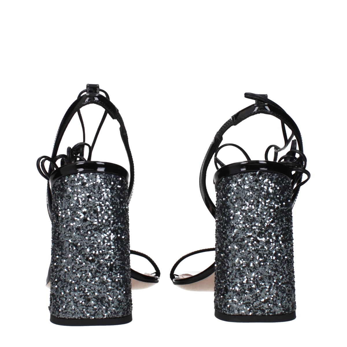 Miu Miu Black Leather Platform Women's Sandals
