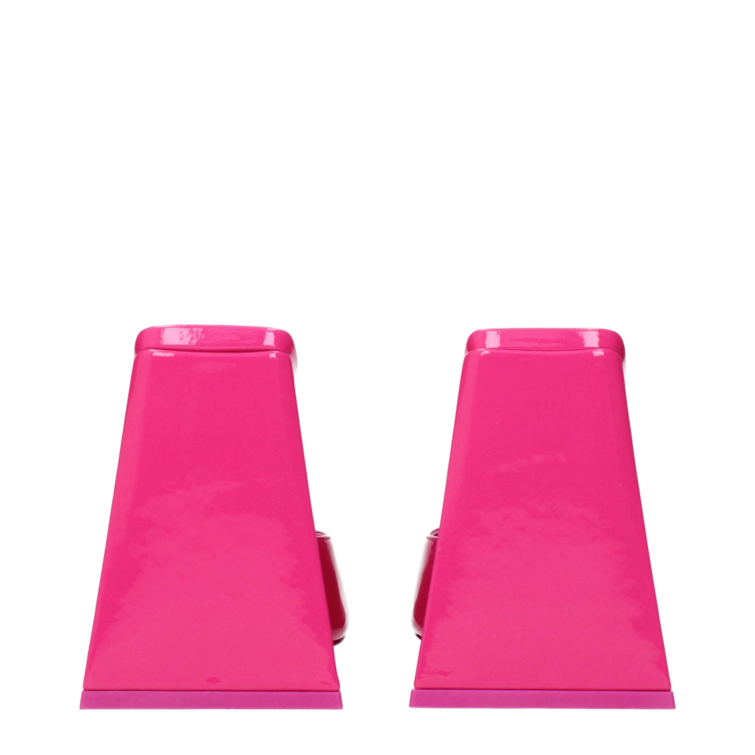 The Attico Pink Leather Platform Women's Sandals