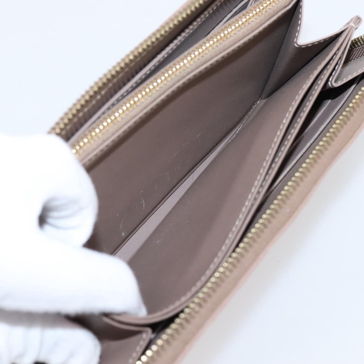 Louis Vuitton Zippy Monogram Vernis Beige Patent_Leather Wallets Accessory (Pre-Owned)