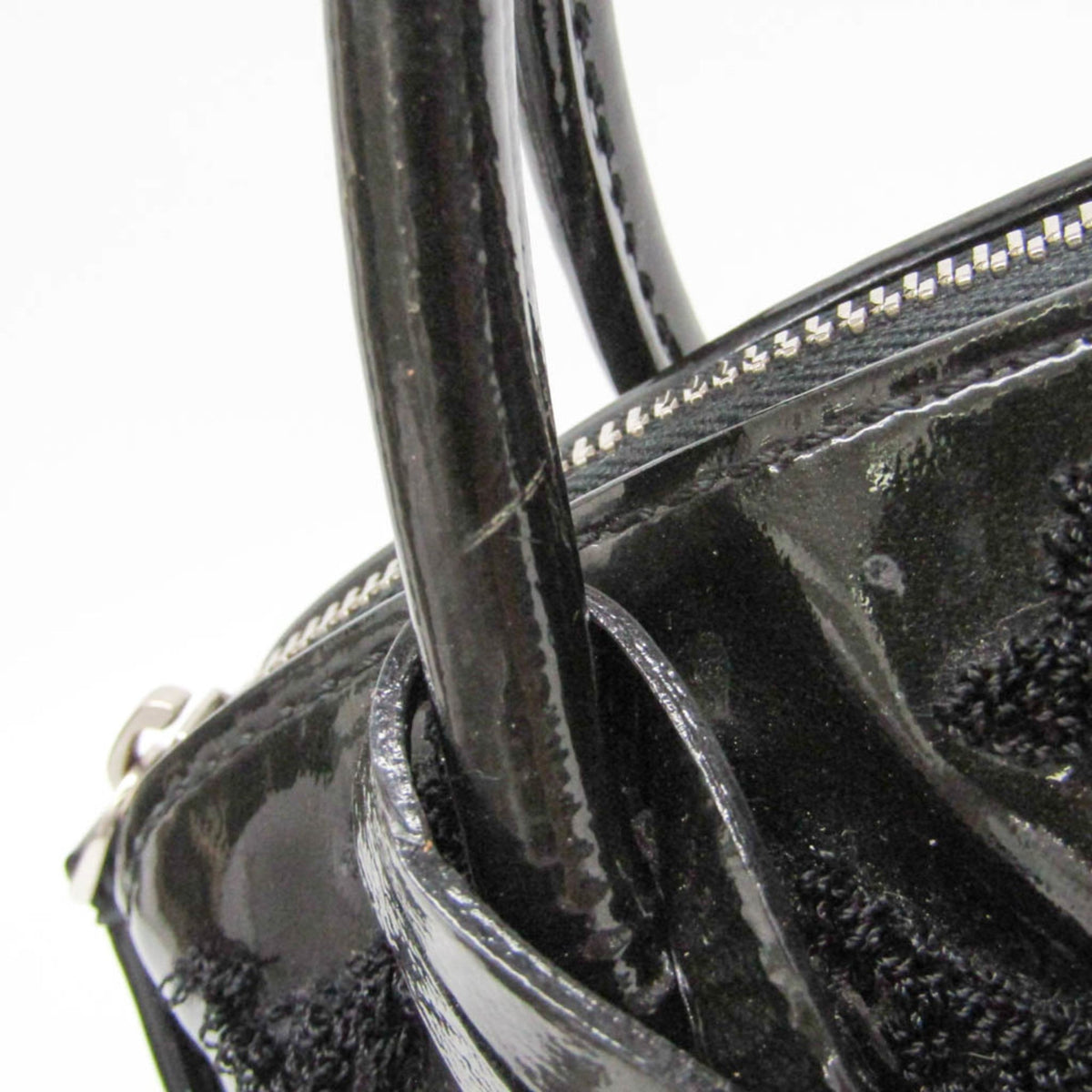 Louis Vuitton Fascination Lockit Patent Lambskin Black Patent_Leather Handbag (Pre-Owned)