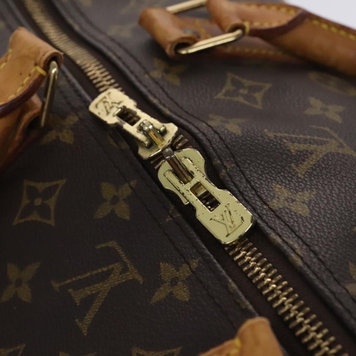 Louis Vuitton Keepall Bandouliere Monogram Canvas Brown Canvas Travel Bag Bag (Pre-Owned)