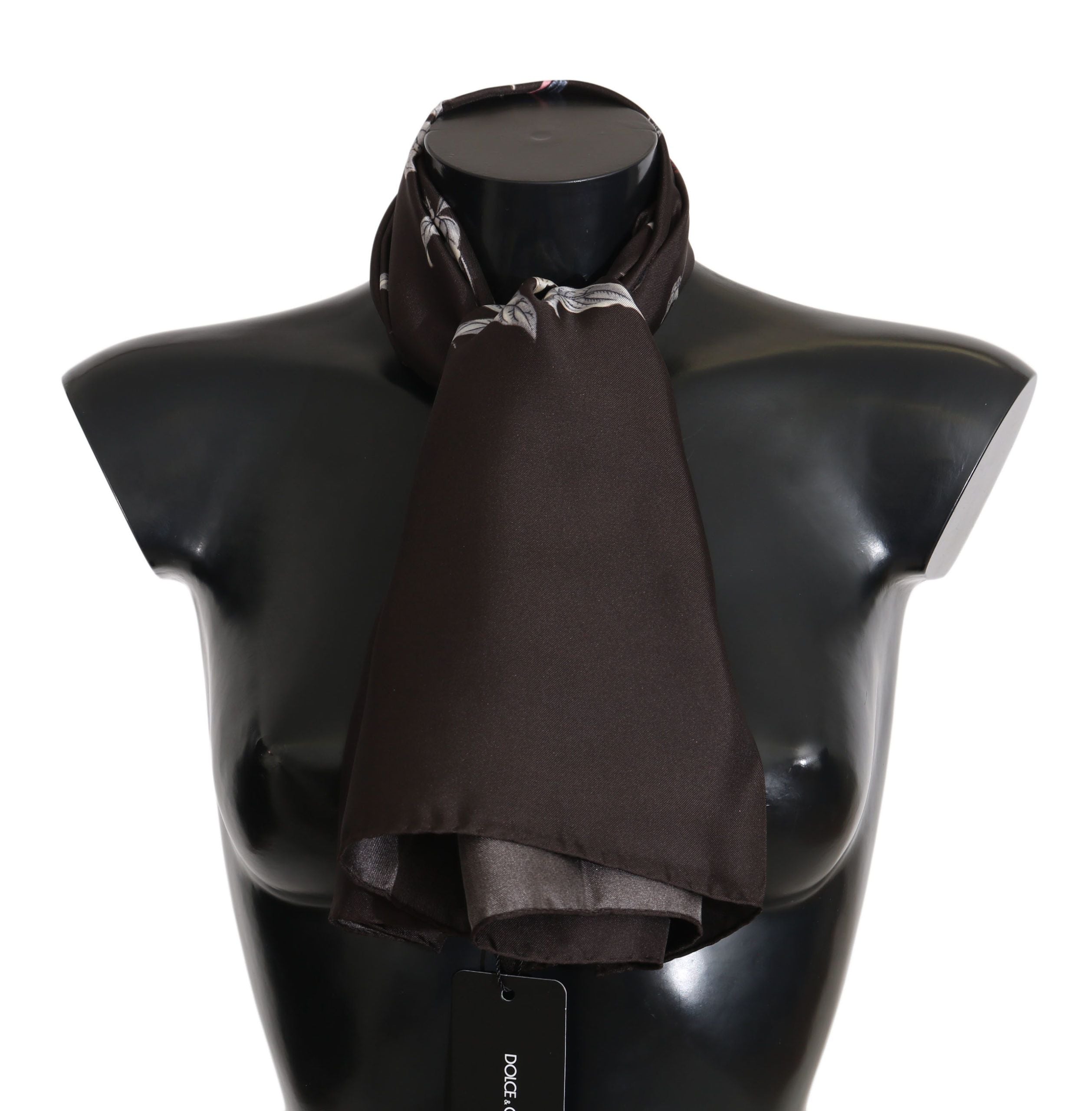 Dolce & Gabbana Elegant Silk Scarf Wrap in Luxe Women's Brown