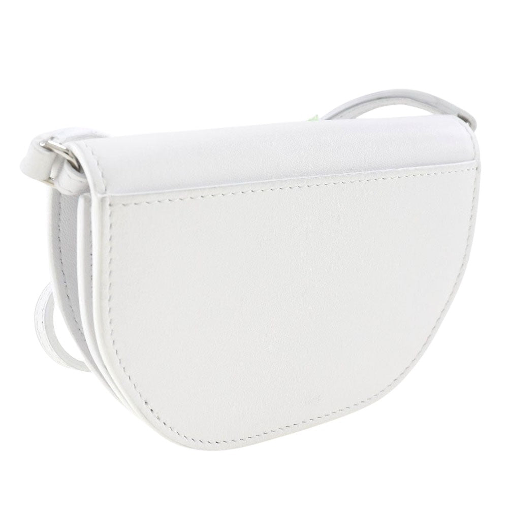 Burberry Olympia White Leather Shoulder Bag (Pre-Owned)