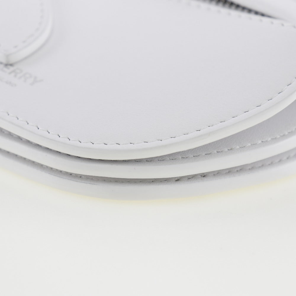 Burberry Olympia White Leather Shoulder Bag (Pre-Owned)