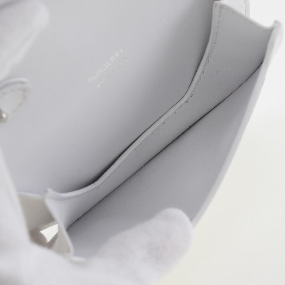 Burberry Olympia White Leather Shoulder Bag (Pre-Owned)