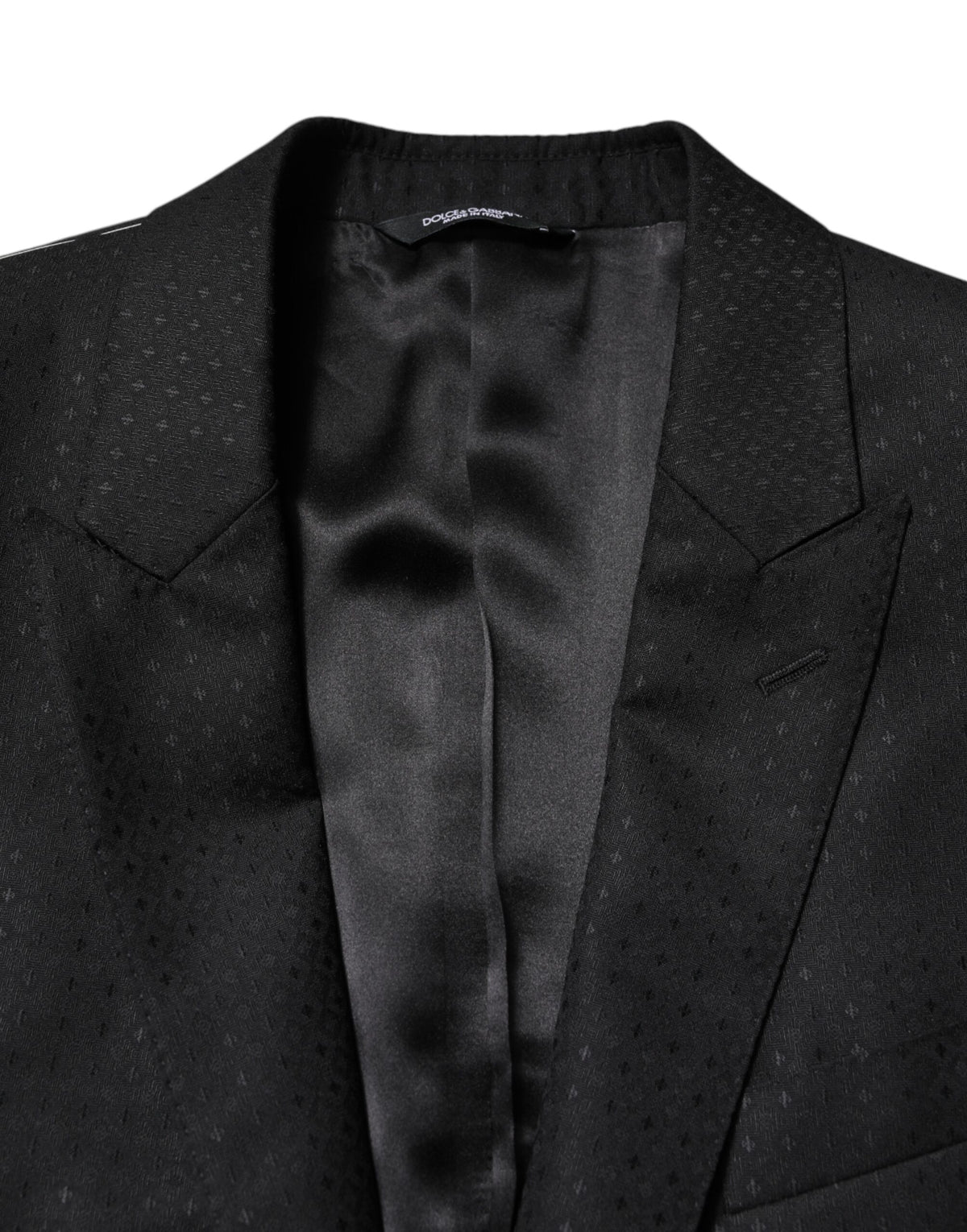 Dolce & Gabbana Dark Gray Jacquard Single Breasted 2 Piece Men's Suit