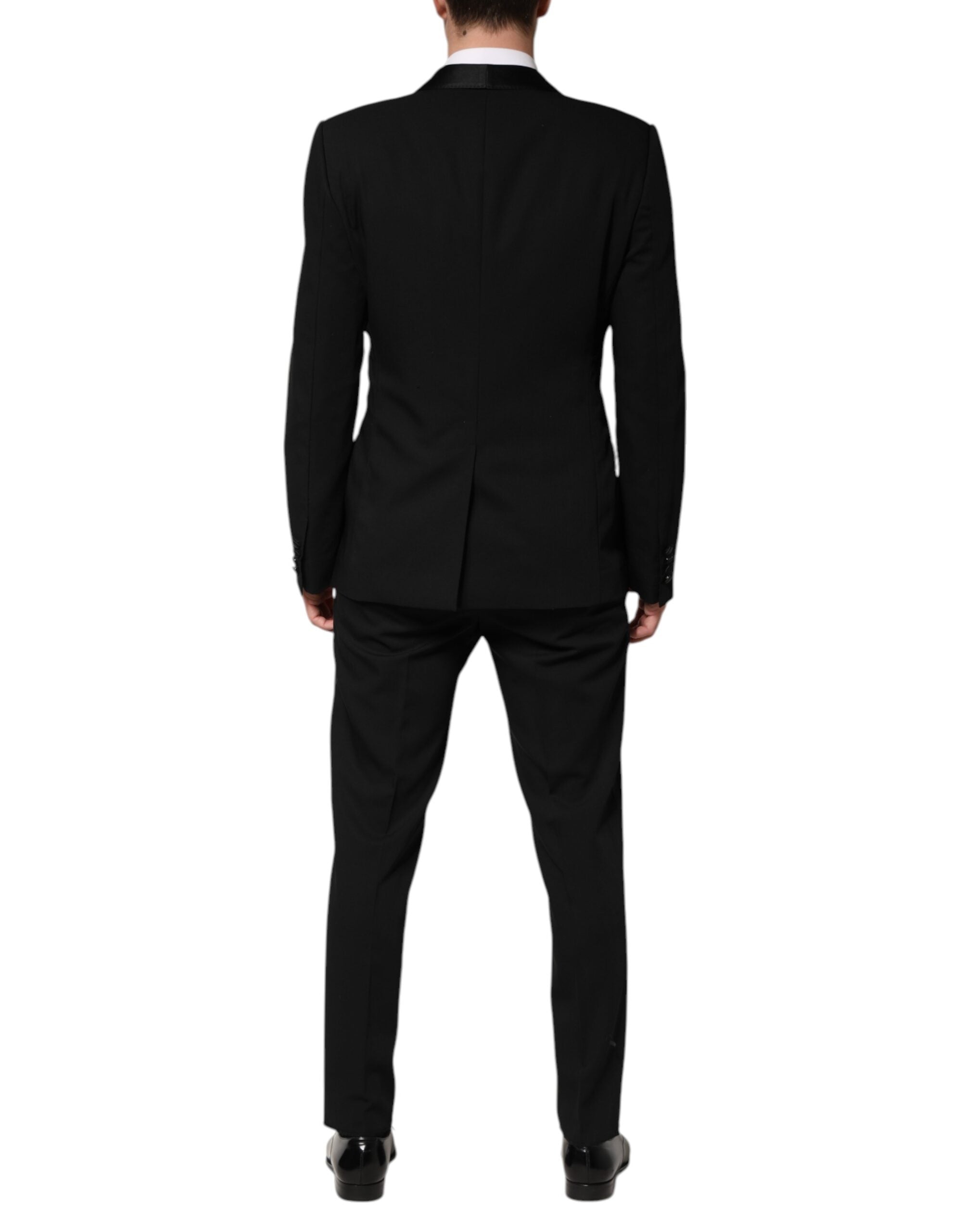 Dolce & Gabbana Black Wool 3 Piece Single Breasted Men's Suit (Pre-Owned)