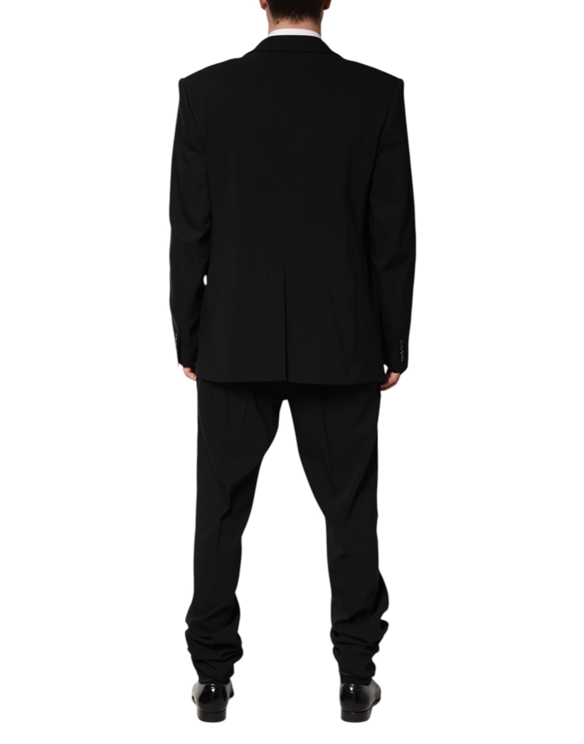Dolce & Gabbana Black Cotton Single Breasted 2 Piece Men's Suit (Pre-Owned)