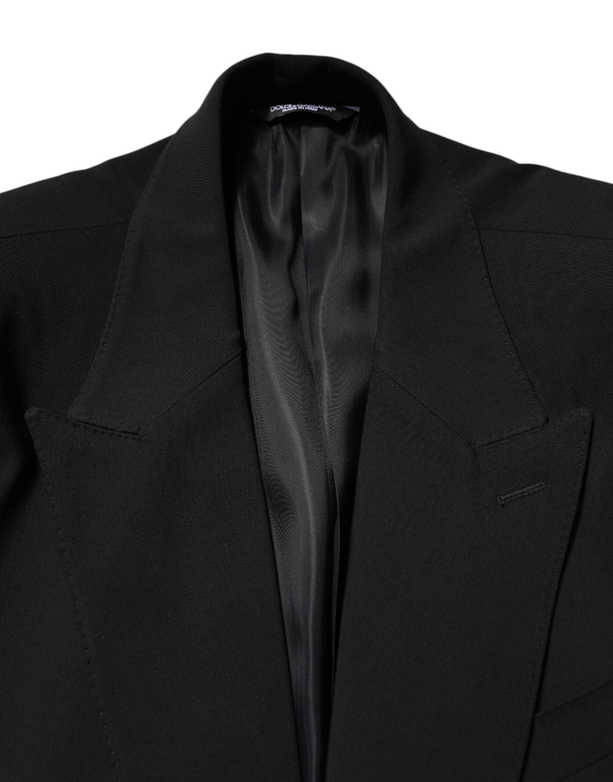 Dolce & Gabbana Black Cotton Single Breasted 2 Piece Men's Suit (Pre-Owned)