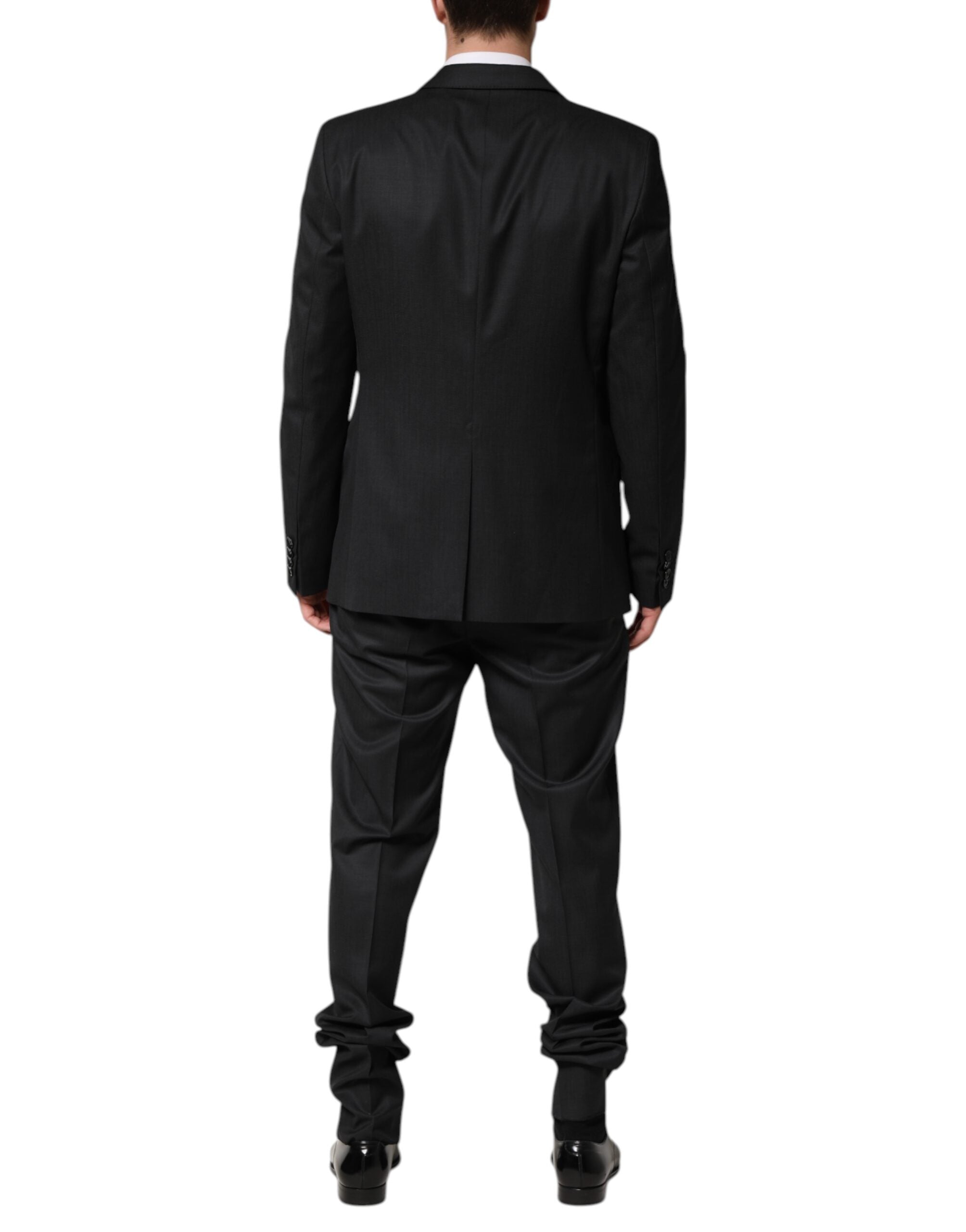 Dolce & Gabbana Dark Gray Wool Single Breasted 2 Piece Men's Suit