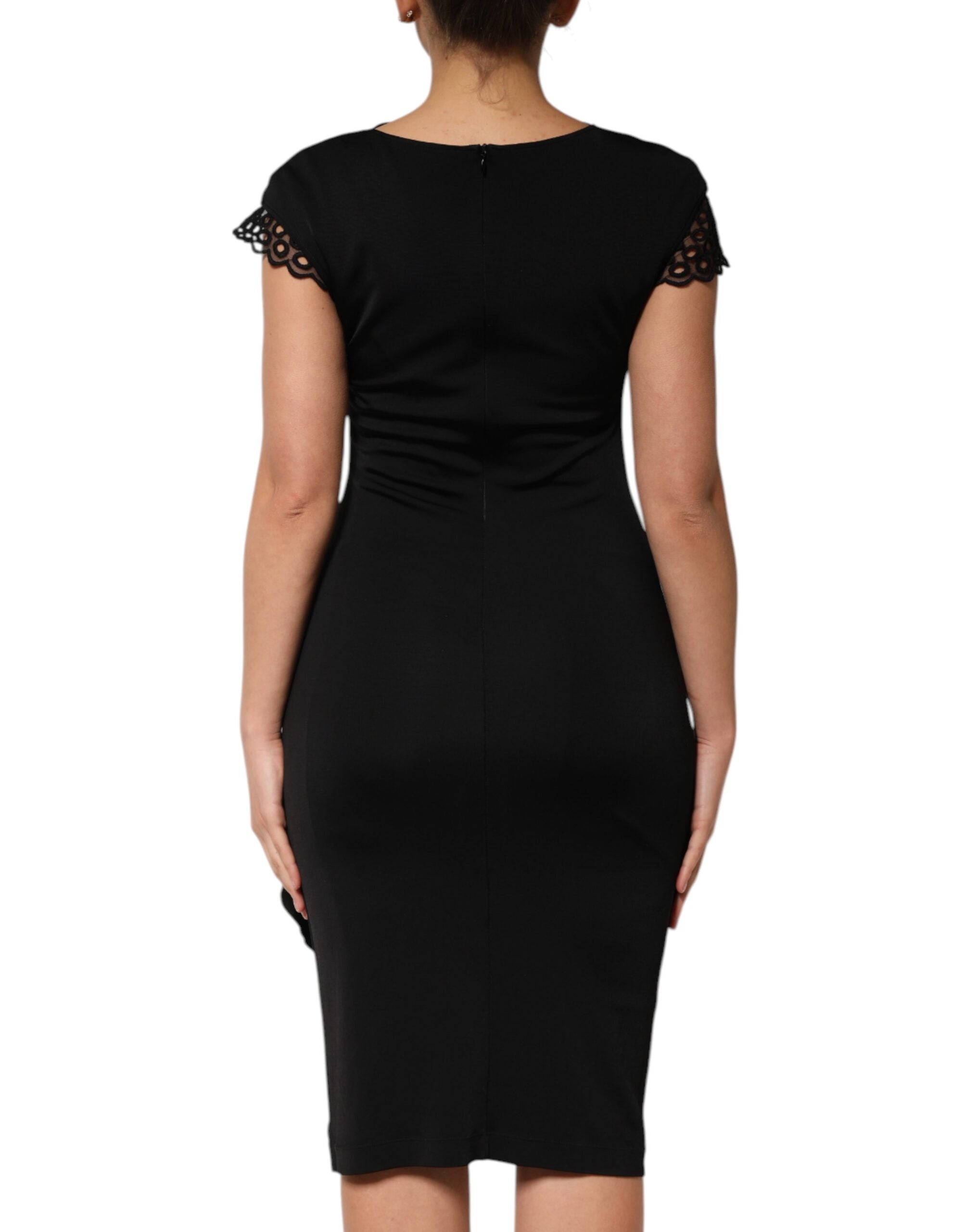 Roberto Cavalli Black Bodycon Short Sleeves Women's Dress (Pre-Owned)