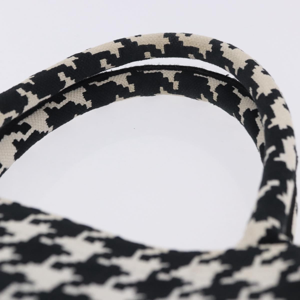 Christian Dior Book Houndstooth Canvas Black Canvas Tote Bag Bag (Pre-Owned)