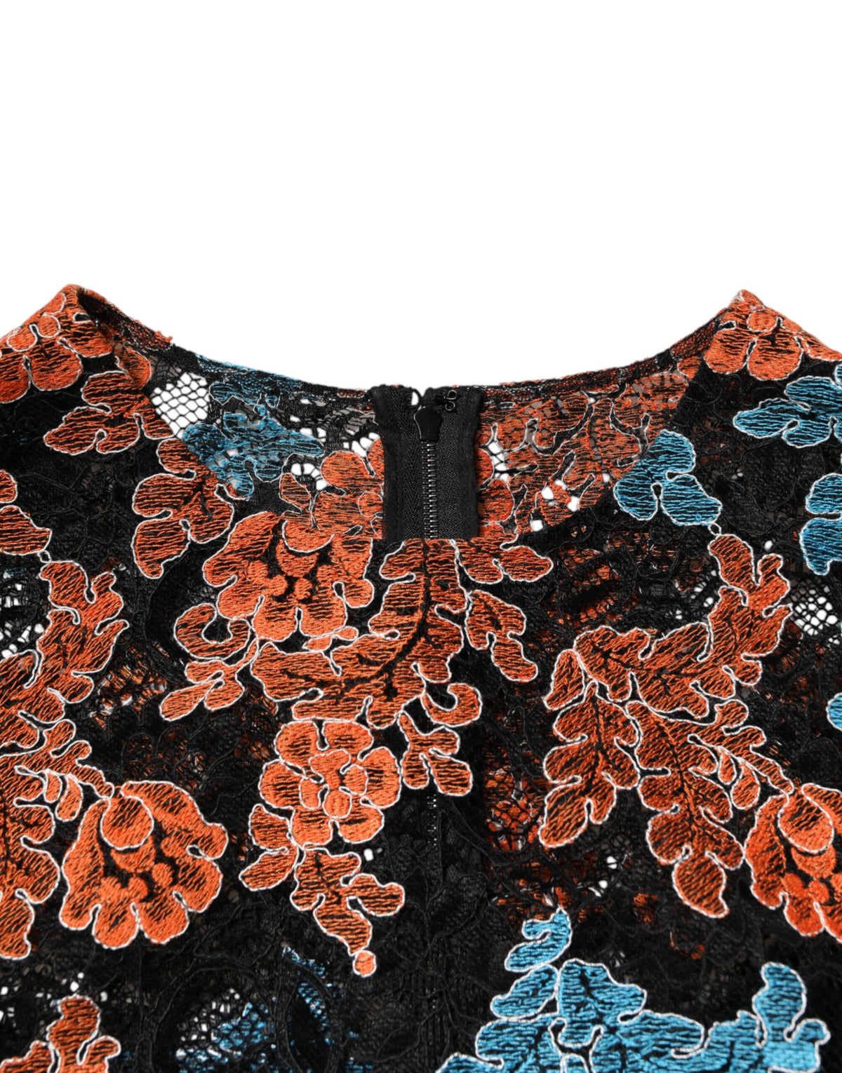 Dolce & Gabbana Multicolor Floral Embroidery Shift Mini Women's Dress