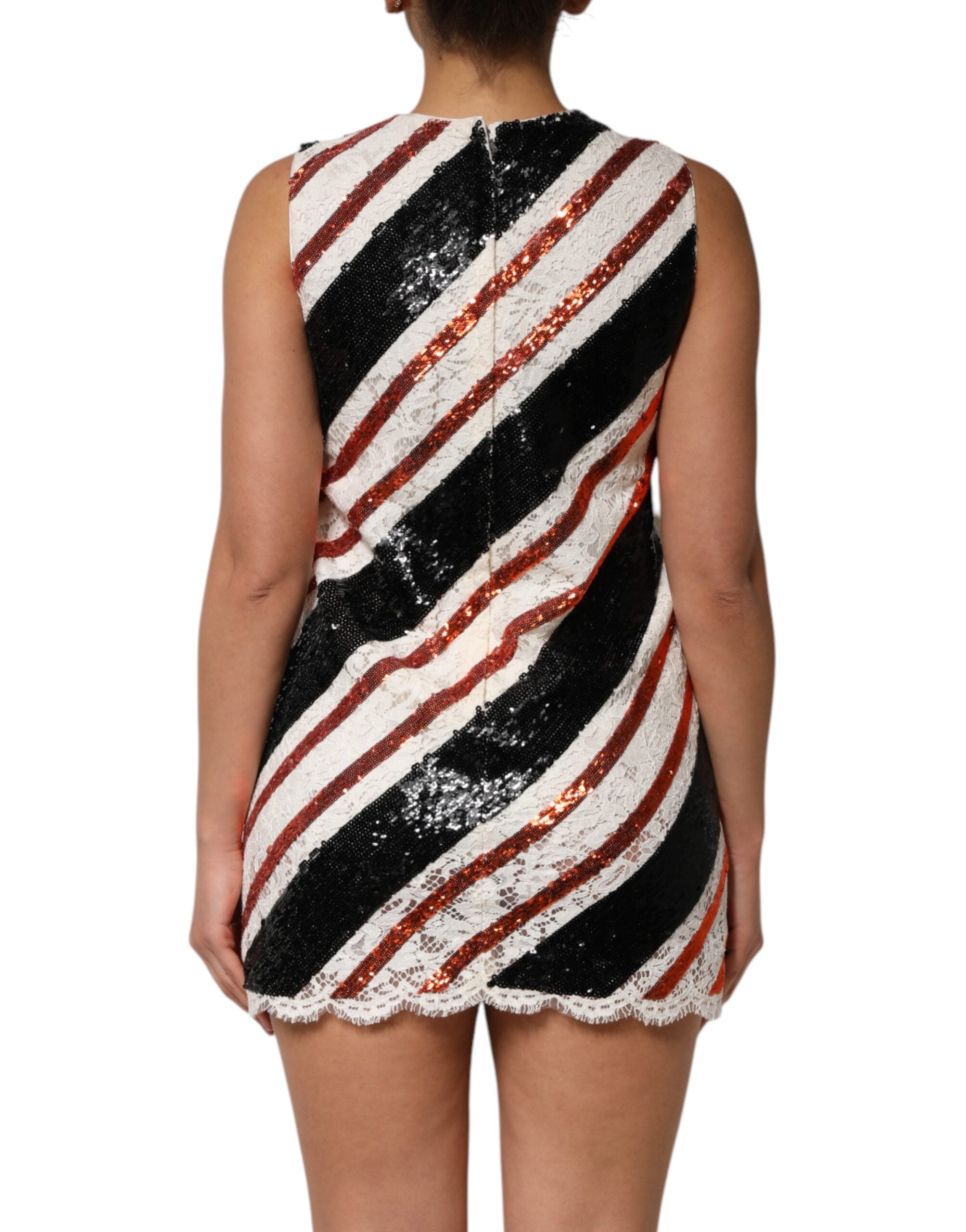 Dolce & Gabbana Multicolor Sequin Embellished Shift Women's Dress