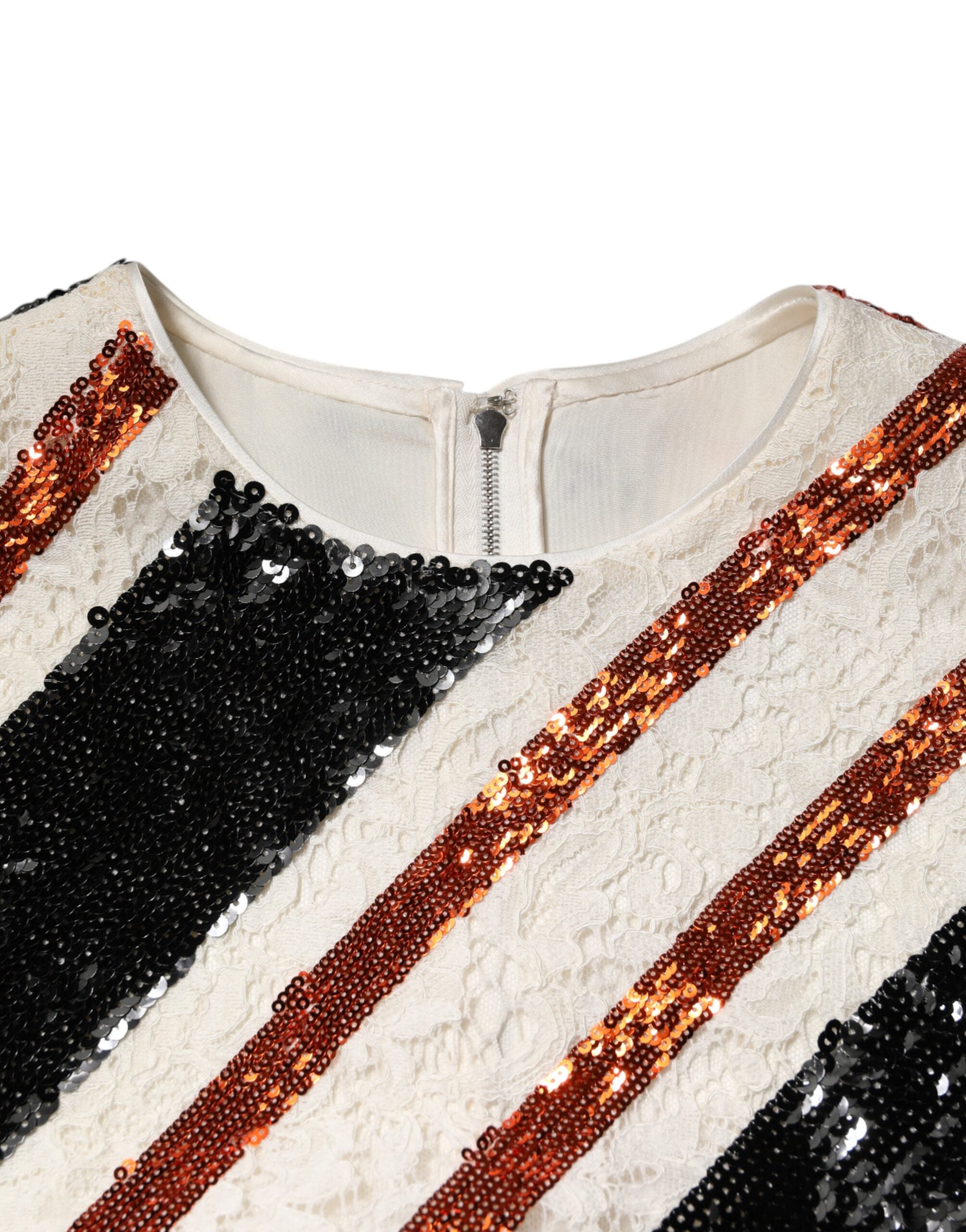 Dolce & Gabbana Multicolor Sequin Embellished Shift Women's Dress