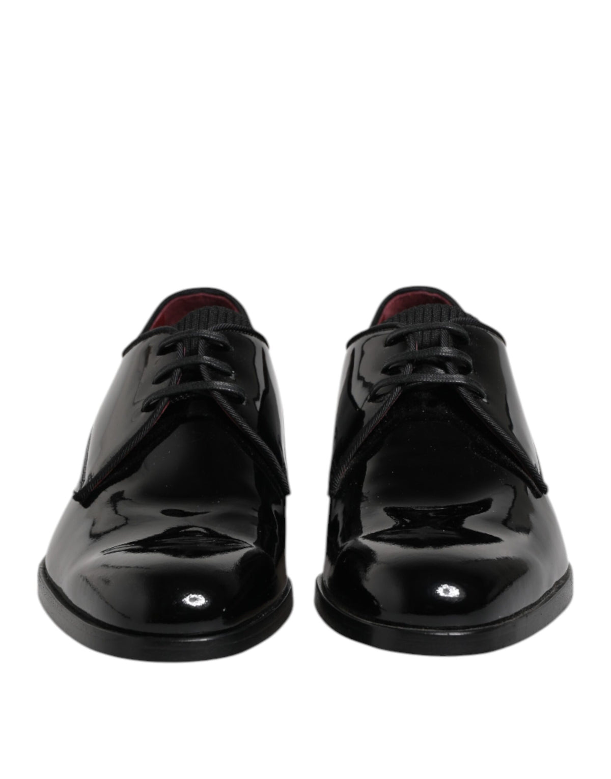 Dolce & Gabbana Black Leather Lace Up Men Derby Formal Men's Shoes