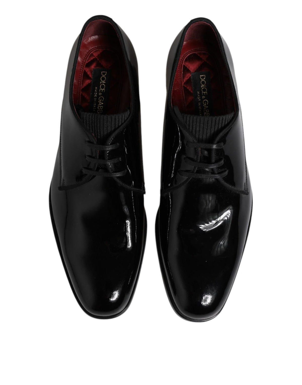 Dolce & Gabbana Black Leather Lace Up Men Derby Formal Men's Shoes